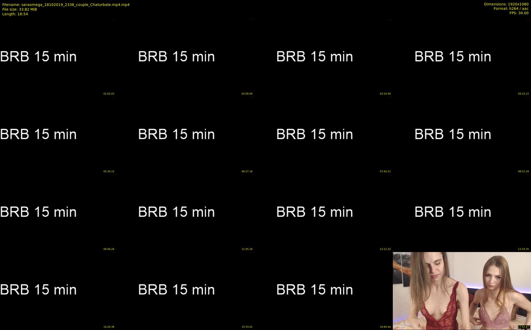 saraomega — 19 minute Chaturbate couple cam show recording, 1080p, Oct 18, 2019