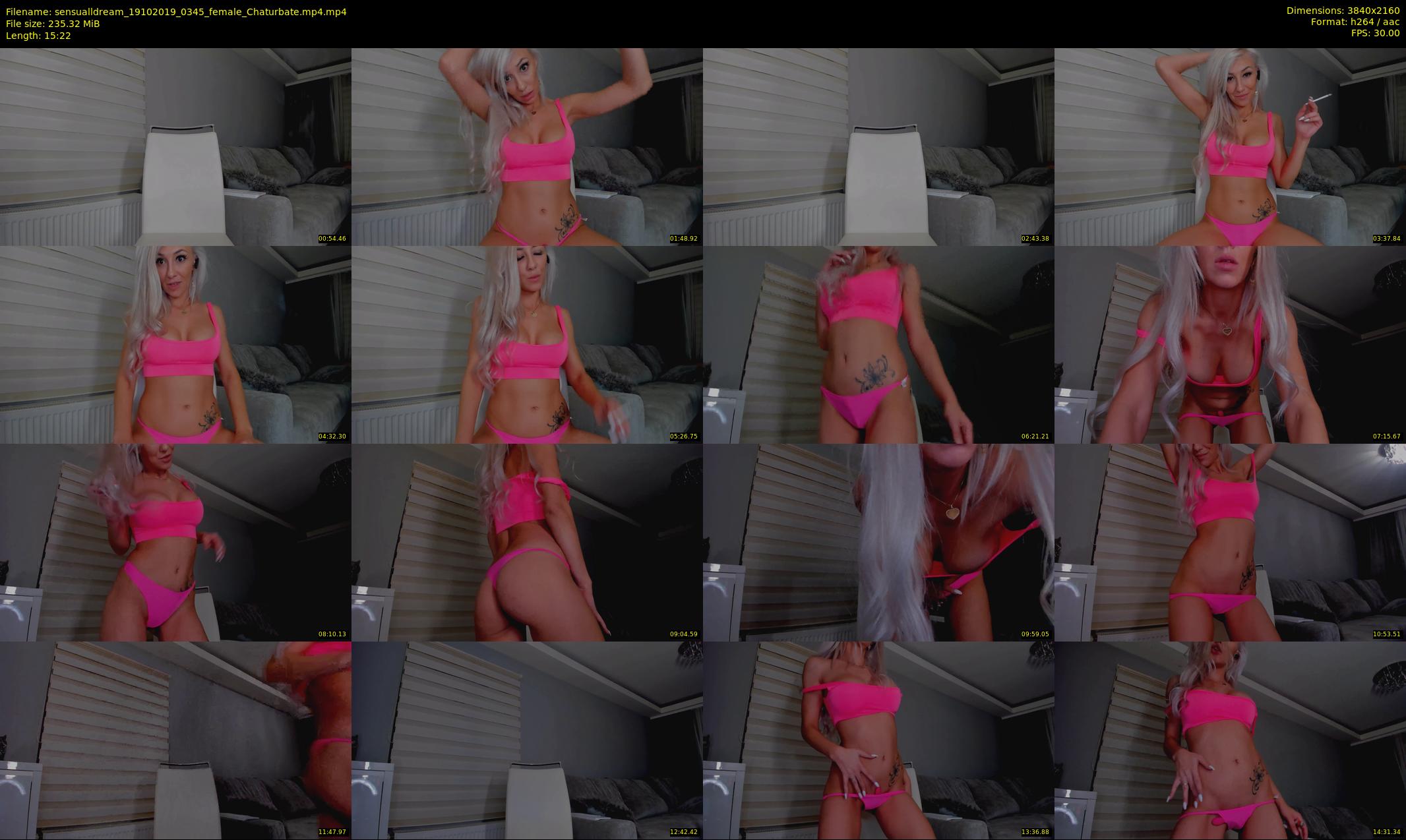 sensualldream — 16 minute Chaturbate female cam show recording, 4K, Oct 19, 2019