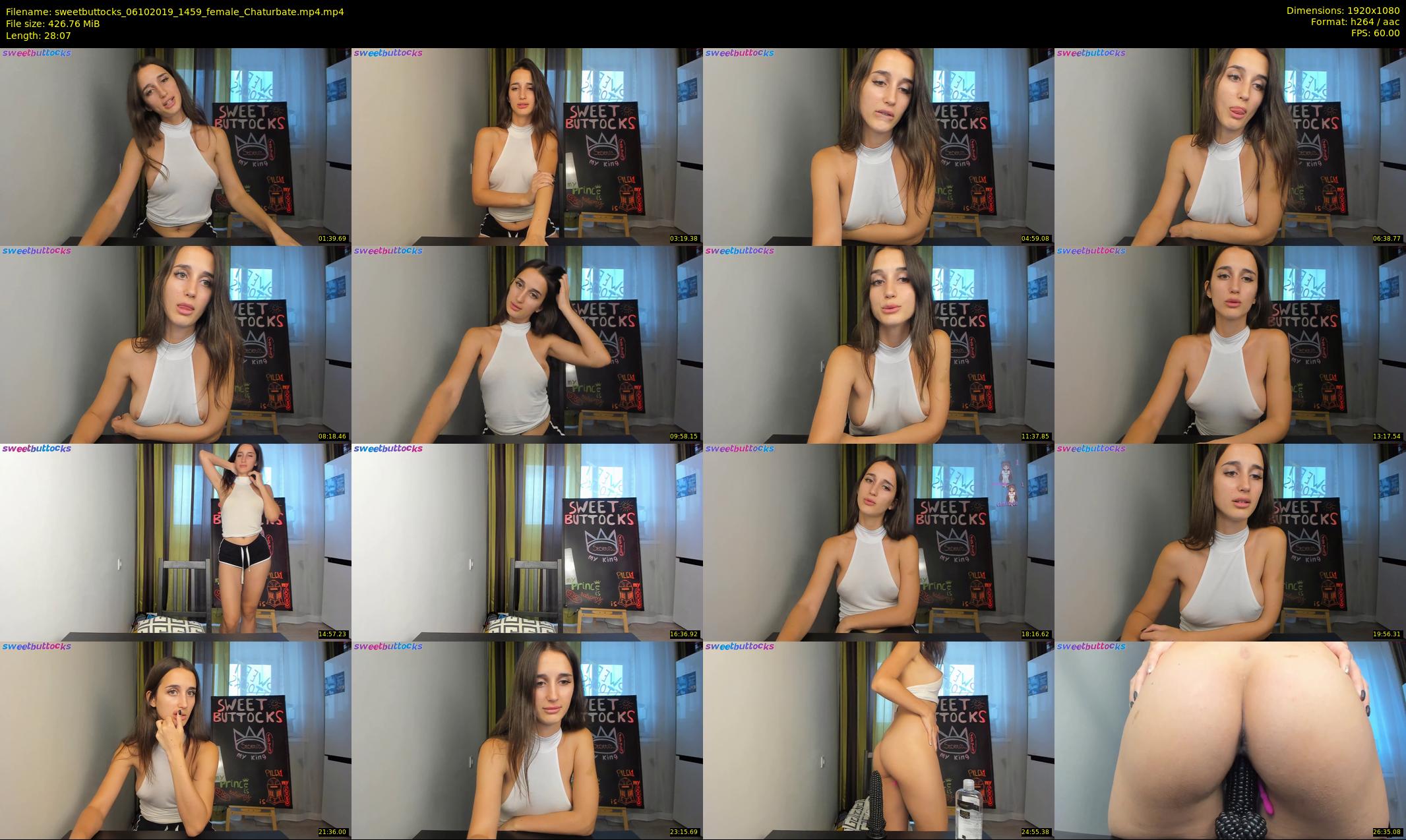 sweetbuttocks — 29 minute Chaturbate female cam show recording, 1080p, Oct 6, 2019
