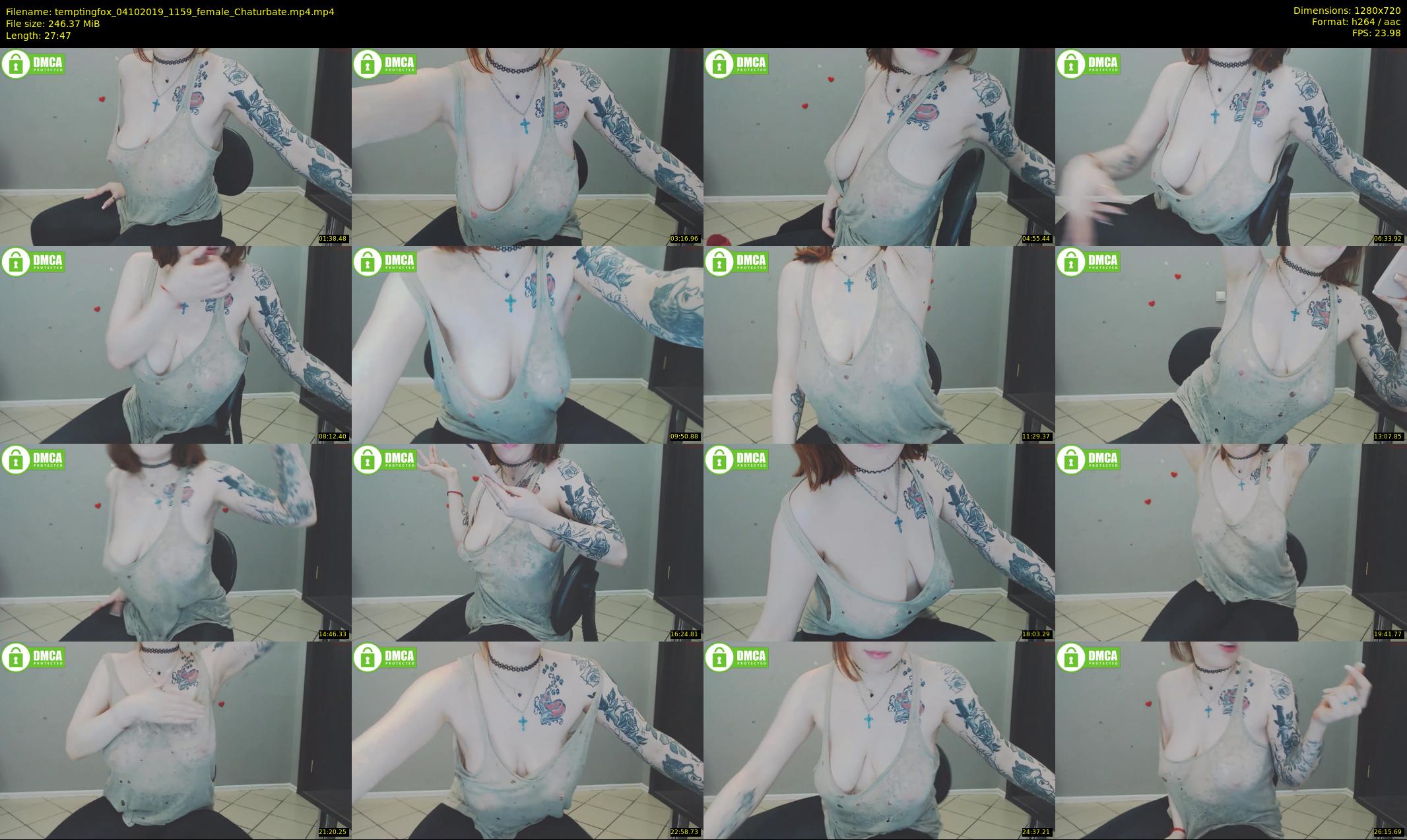 temptingfox — 28 minute Chaturbate female cam show recording, 720p, Oct 4, 2019