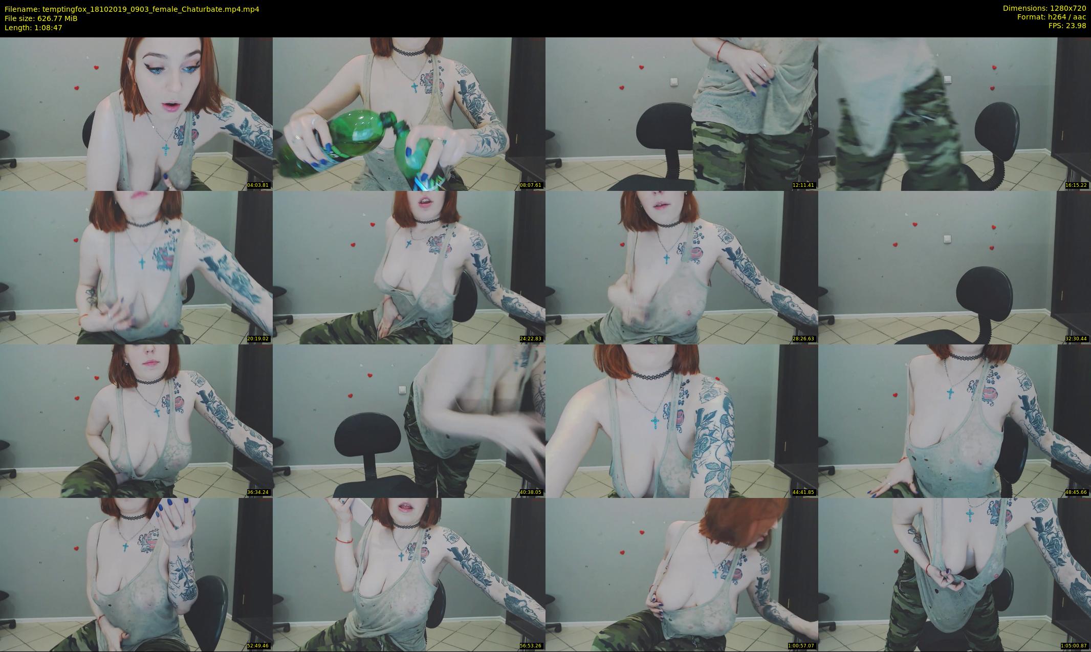 temptingfox — 69 minute Chaturbate female cam show recording, 720p, Oct 18, 2019