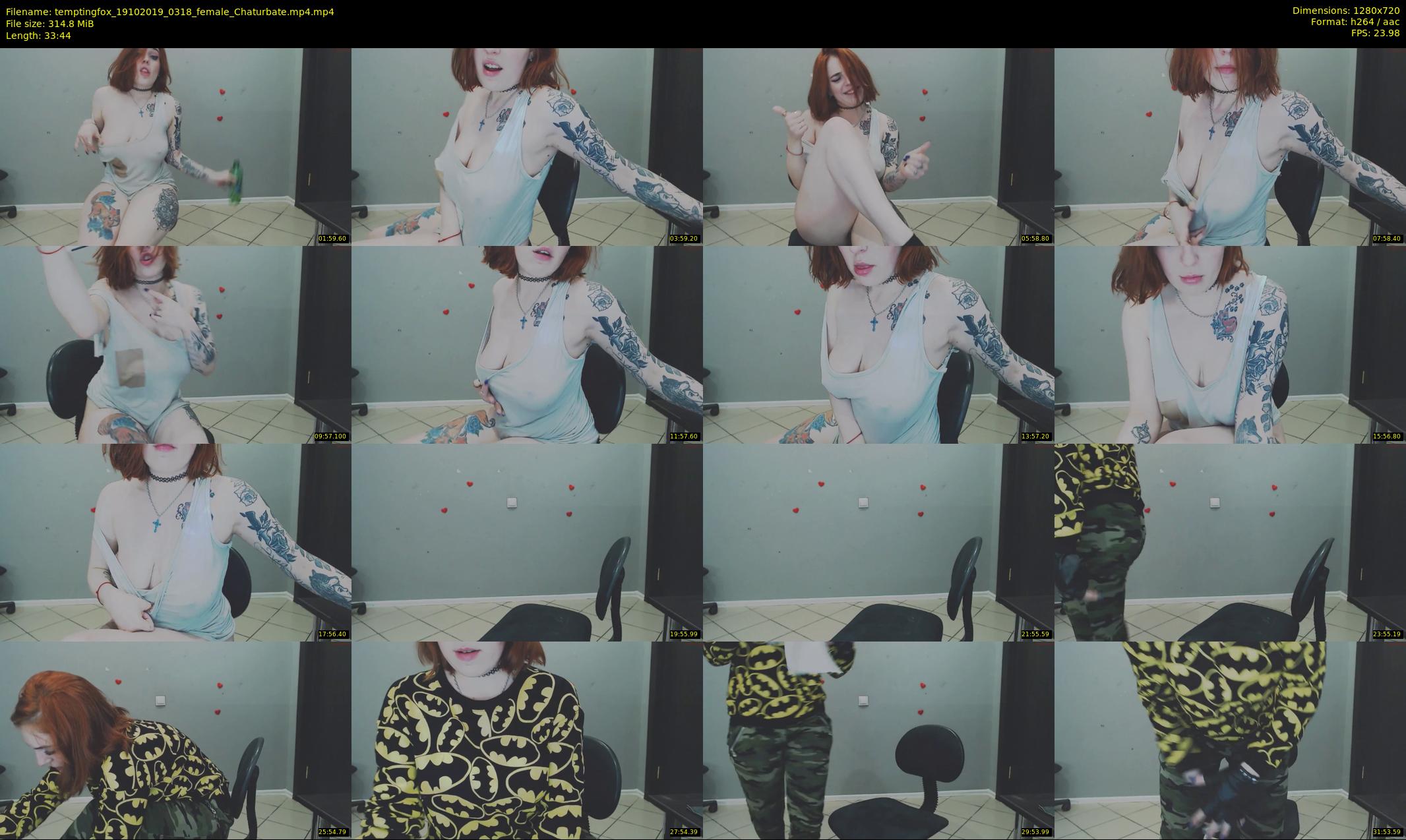 temptingfox — 34 minute Chaturbate female cam show recording, 720p, Oct 19, 2019