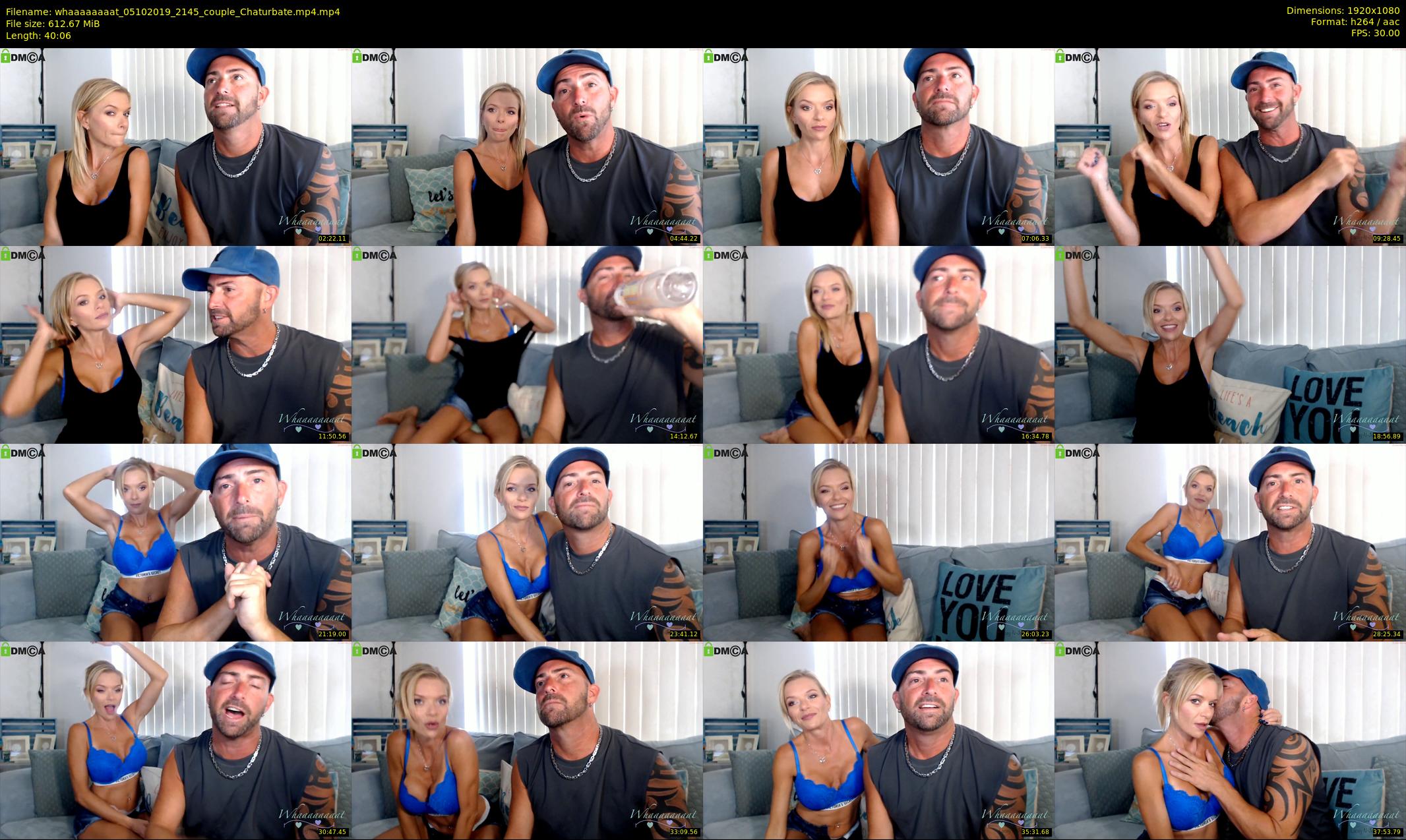 whaaaaaaaat — 41 minute Chaturbate couple cam show recording, 1080p, Oct 5, 2019