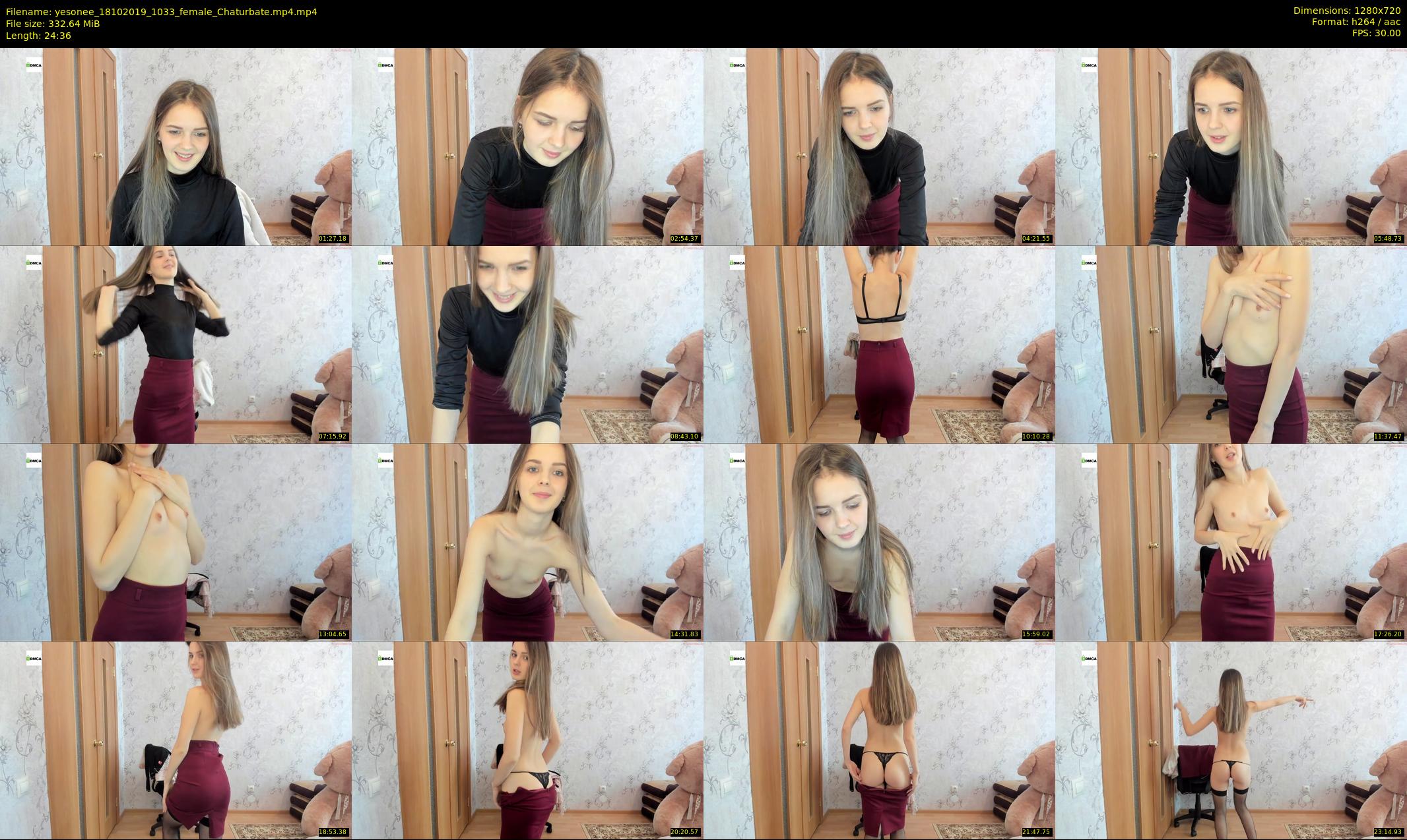 yesonee — 25 minute Chaturbate female cam show recording, 720p, Oct 18, 2019