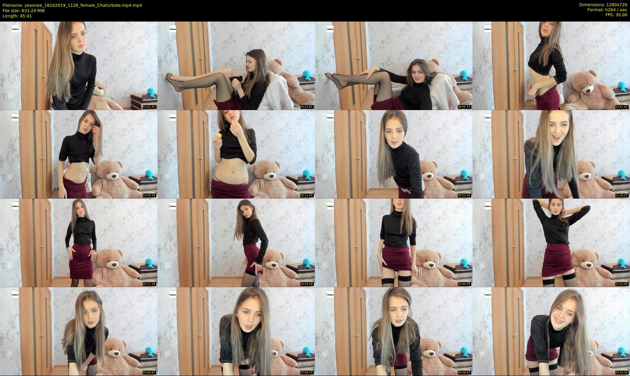 yesonee — 46 minute Chaturbate female cam show recording, 720p, Oct 18, 2019