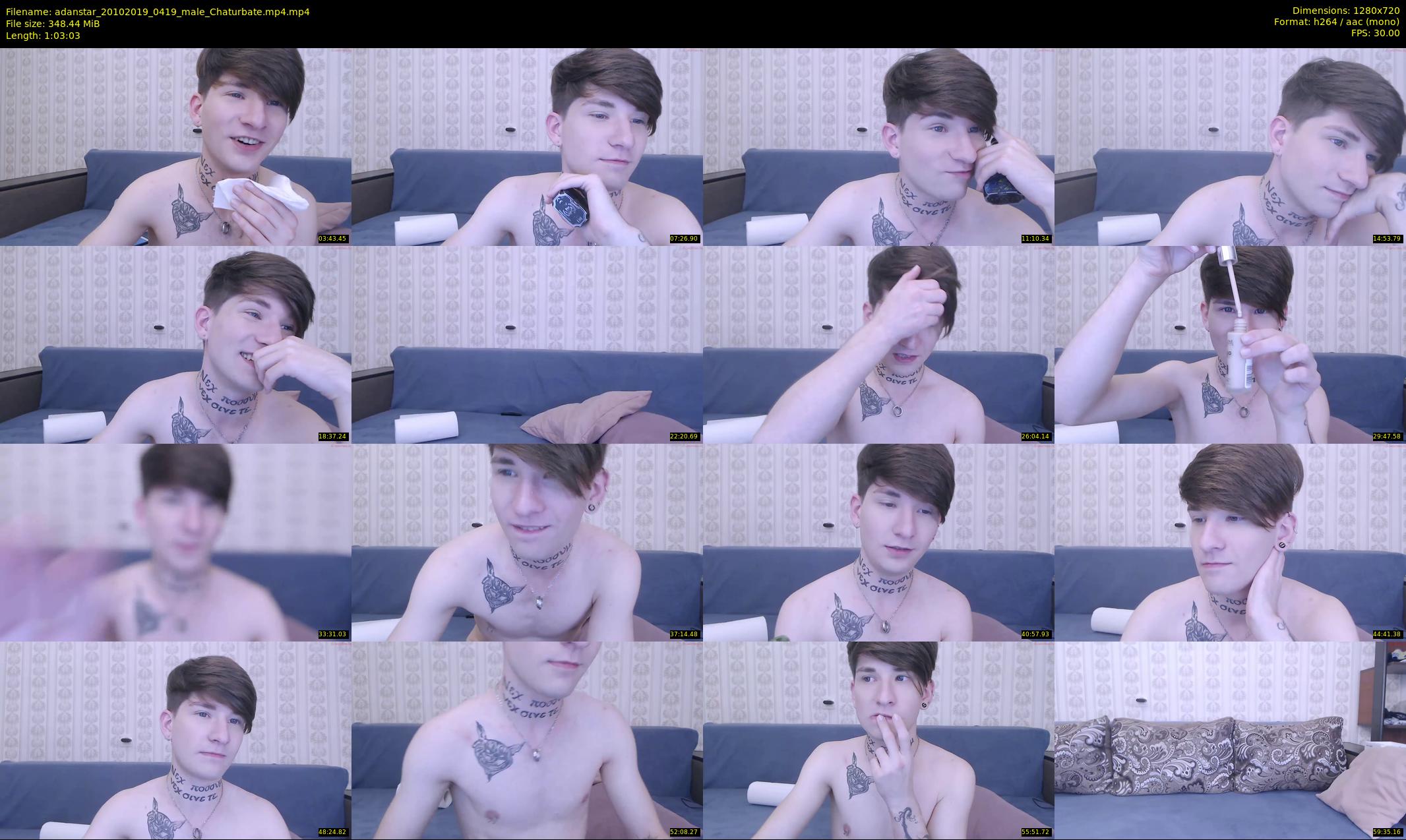 adanstar — 64 minute Chaturbate male cam show recording, 720p, Oct 20, 2019