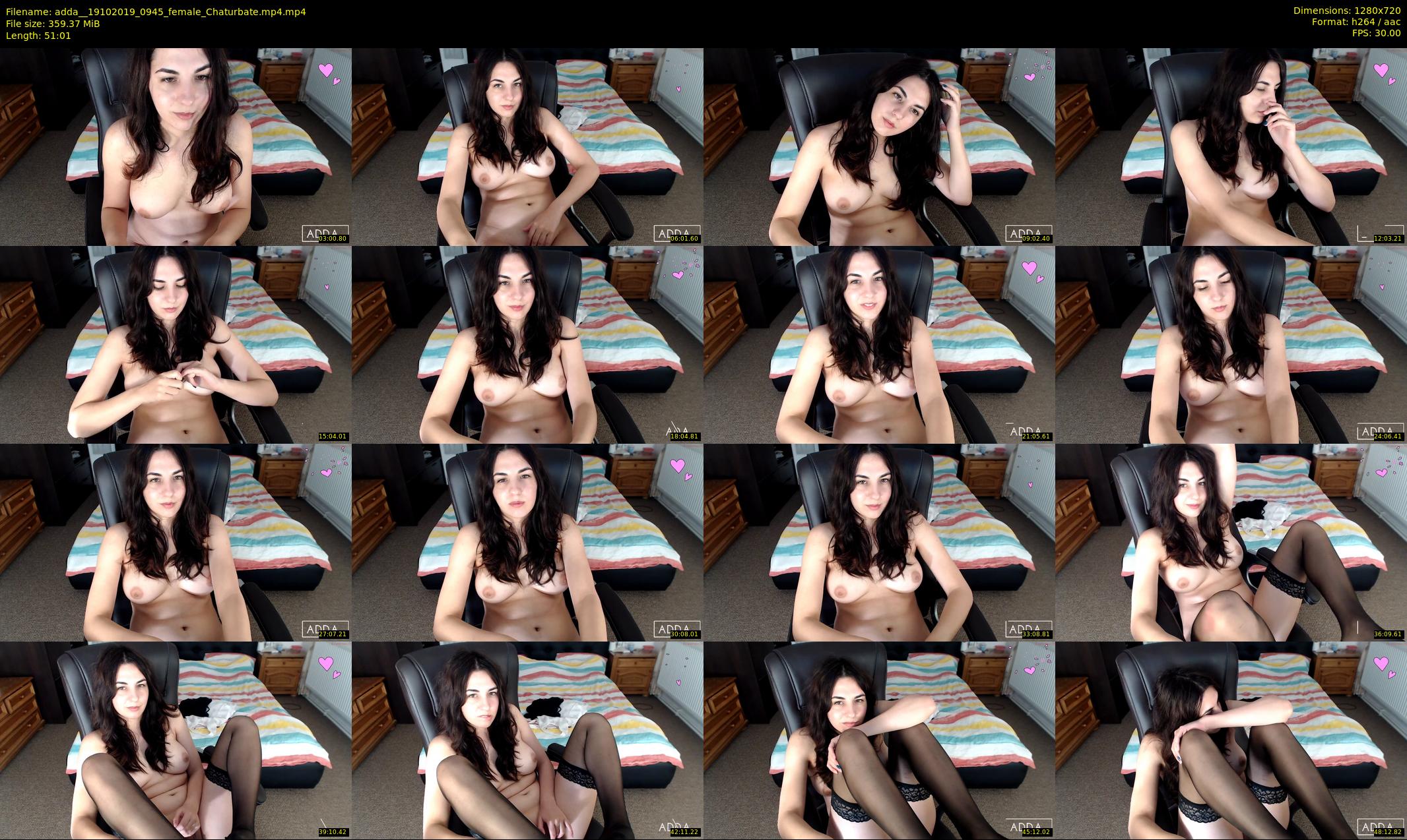 adda_ — 52 minute Chaturbate female cam show recording, 720p, Oct 19, 2019