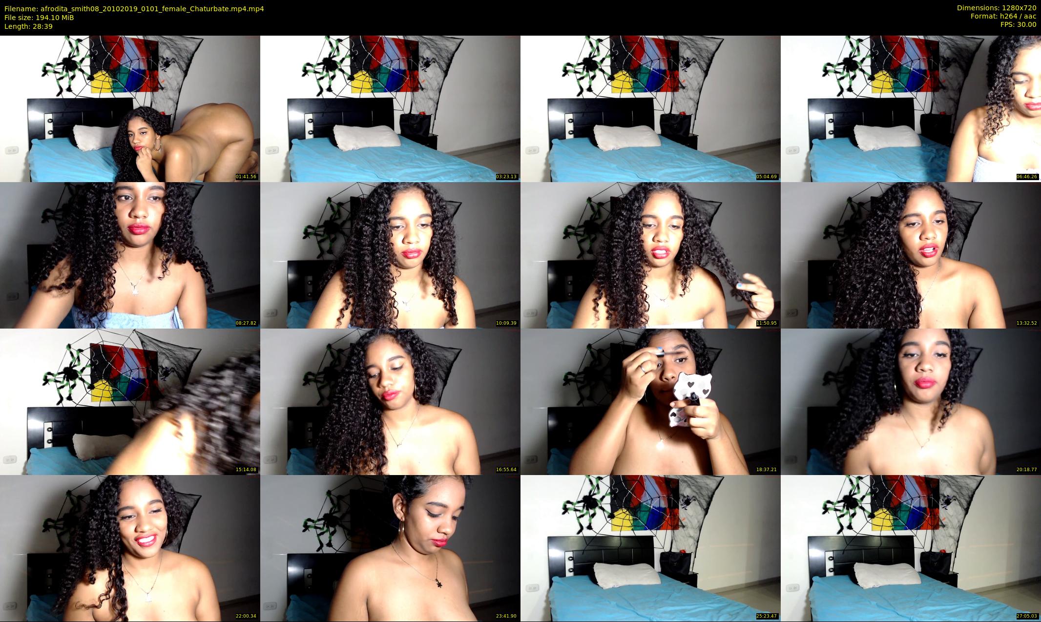 afrodita_smith08 — 29 minute Chaturbate female cam show recording, 720p, Oct 20, 2019