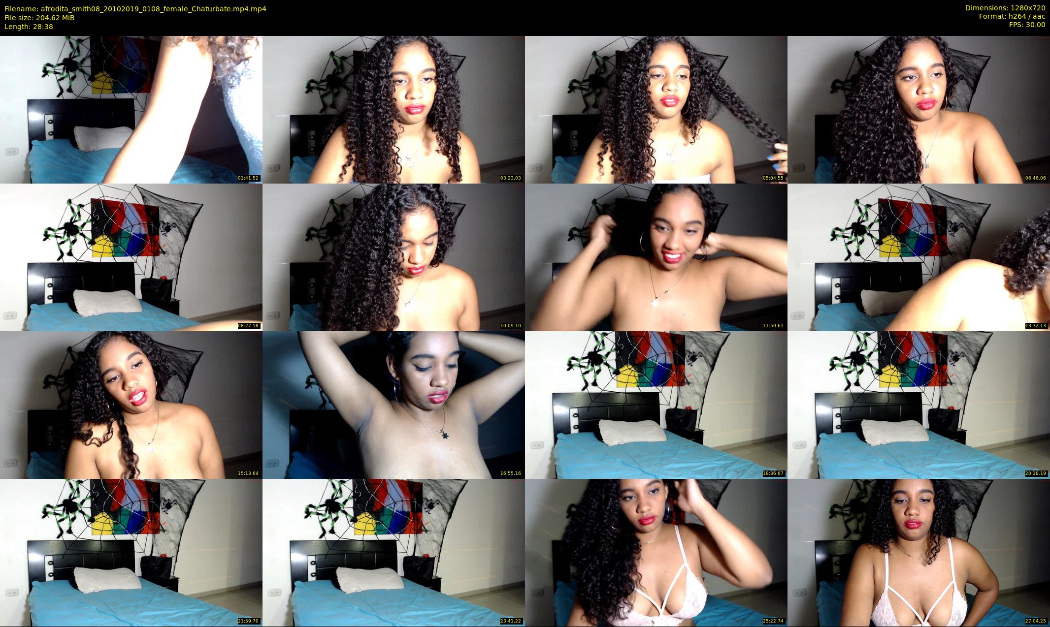 afrodita_smith08 — 29 minute Chaturbate female cam show recording, 720p, Oct 20, 2019
