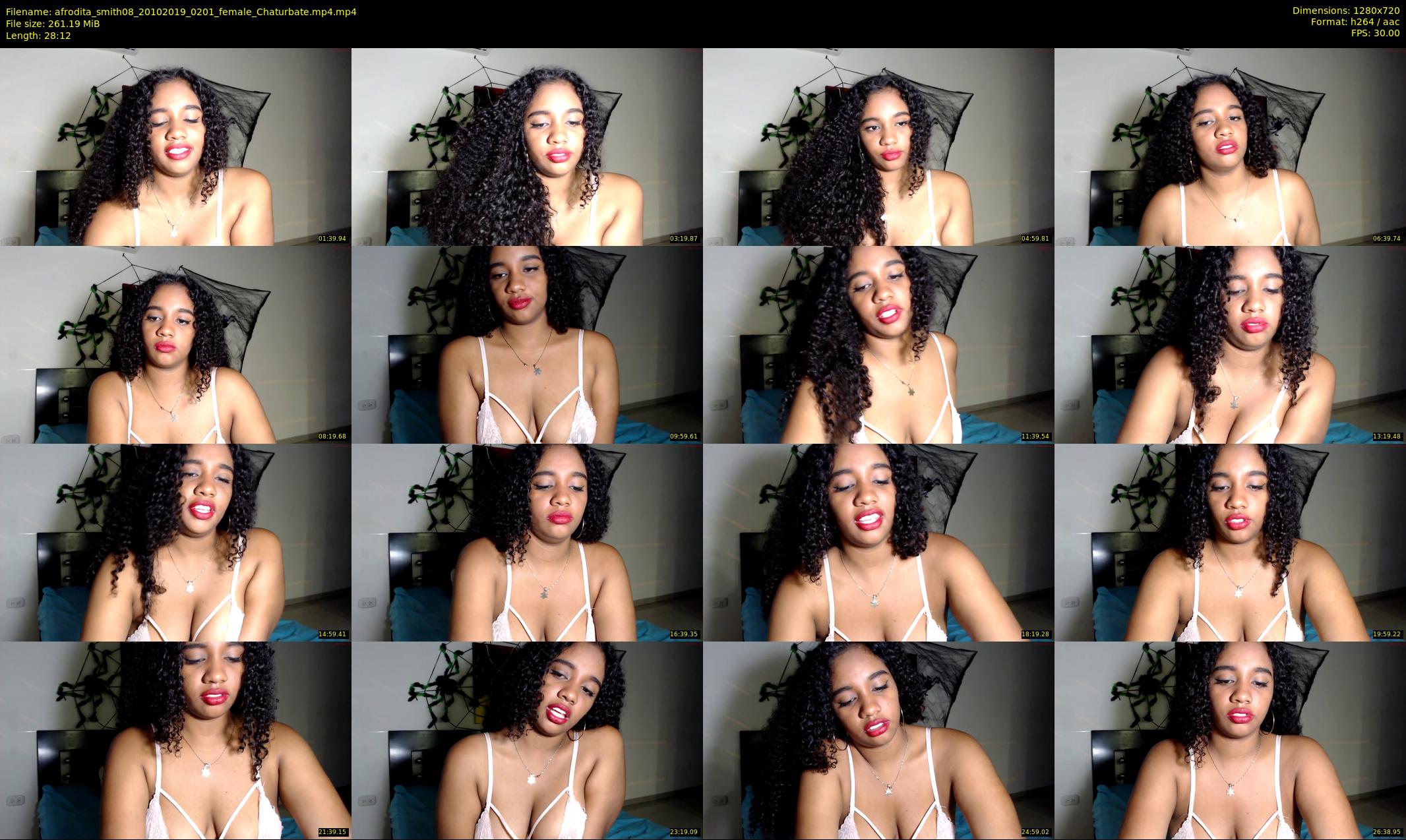 afrodita_smith08 — 29 minute Chaturbate female cam show recording, 720p, Oct 20, 2019