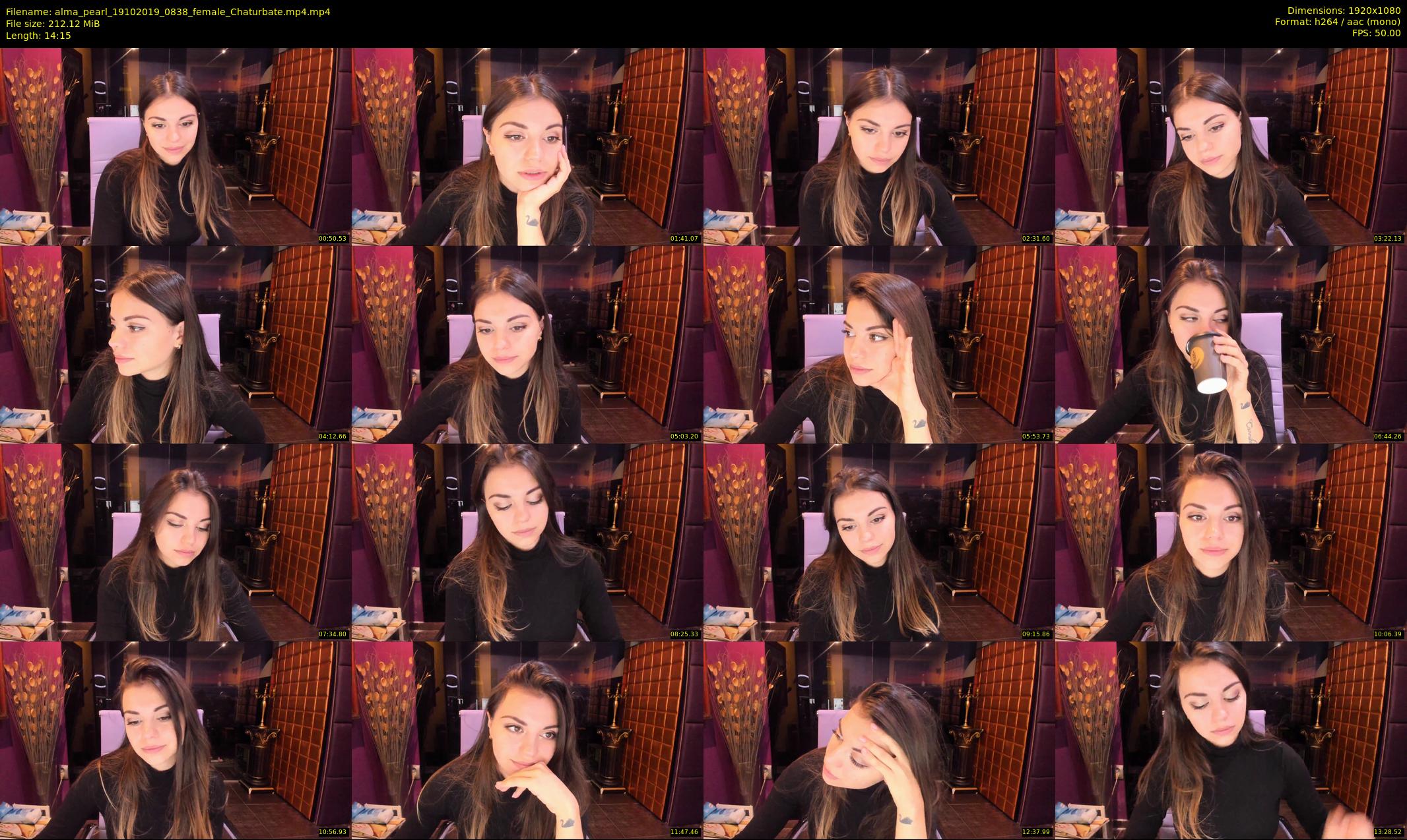alma_pearl — 15 minute Chaturbate female cam show recording, 1080p, Oct 19, 2019