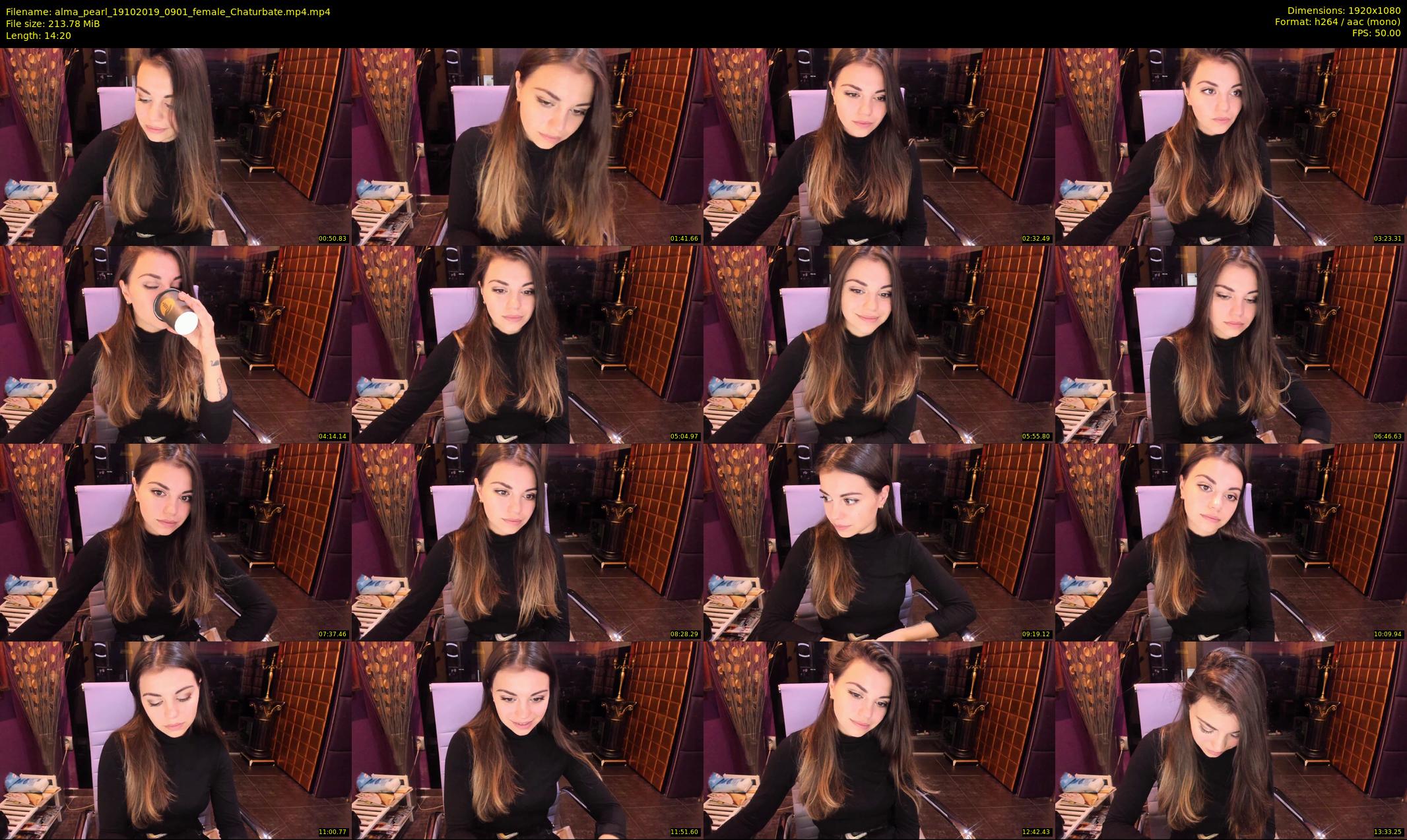 alma_pearl — 15 minute Chaturbate female cam show recording, 1080p, Oct 19, 2019