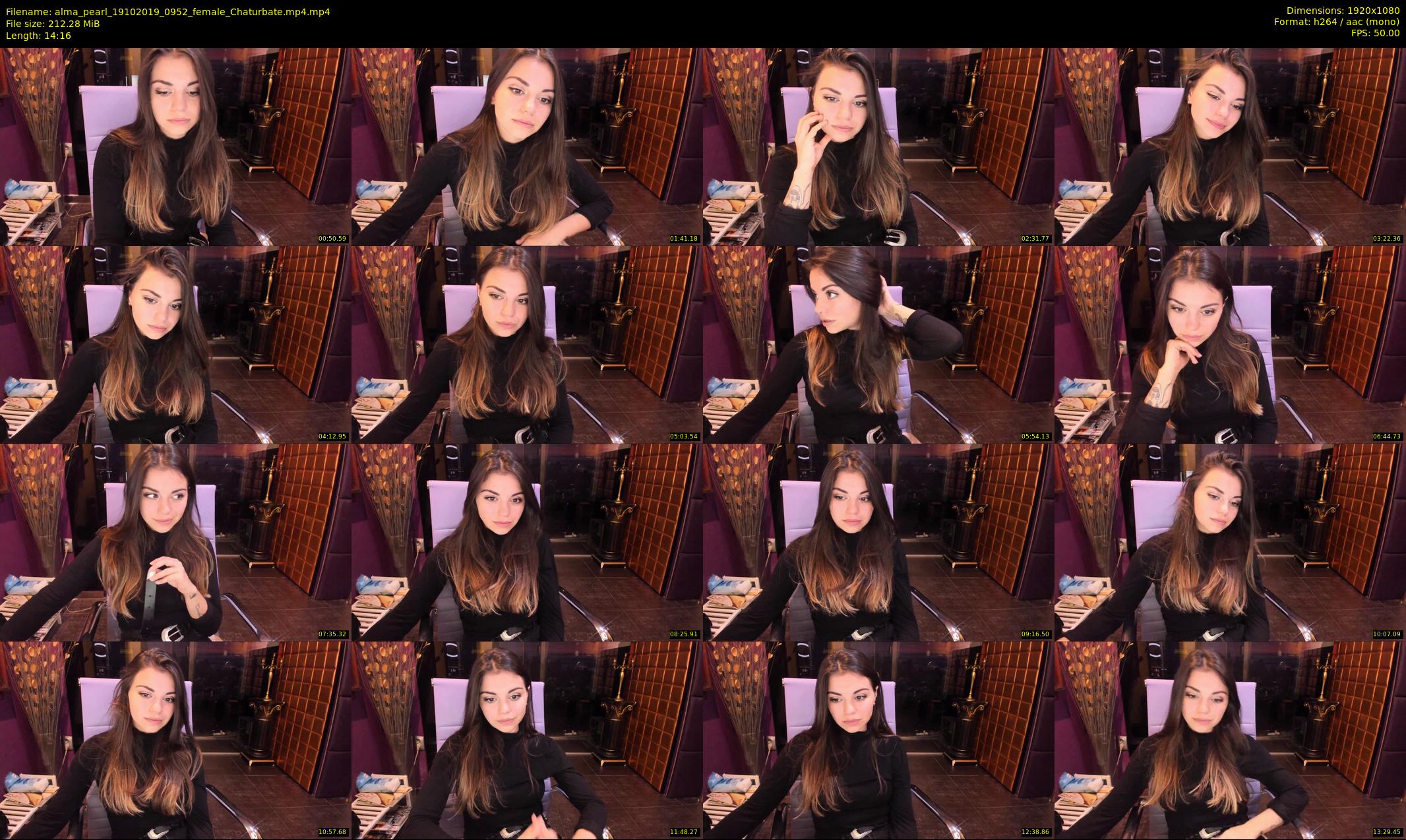 alma_pearl — 15 minute Chaturbate female cam show recording, 1080p, Oct 19, 2019