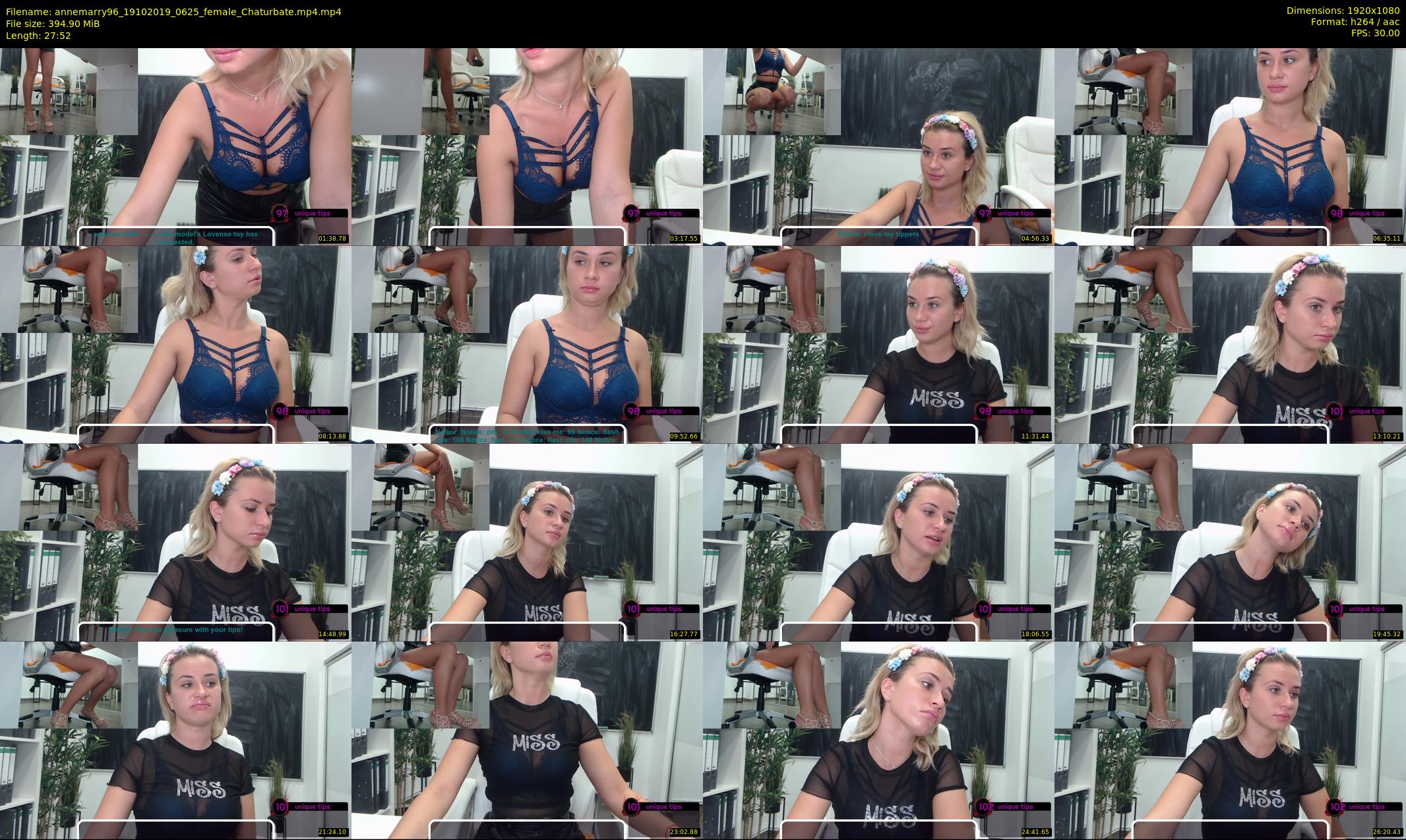 annemarry96 — 28 minute Chaturbate female cam show recording, 1080p, Oct 19, 2019