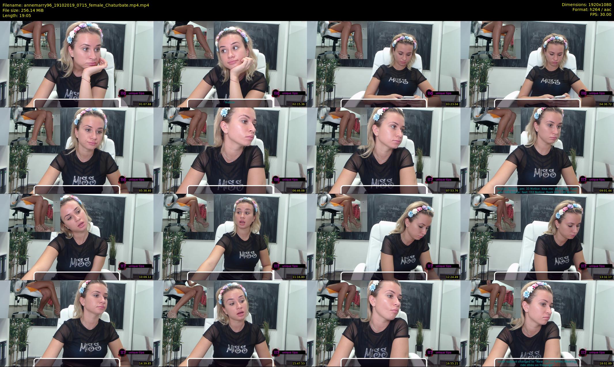 annemarry96 — 20 minute Chaturbate female cam show recording, 1080p, Oct 19, 2019