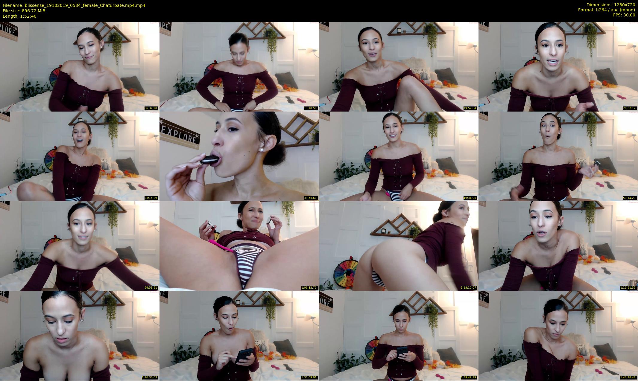 blissense — 113 minute Chaturbate female cam show recording, 720p, Oct 19, 2019