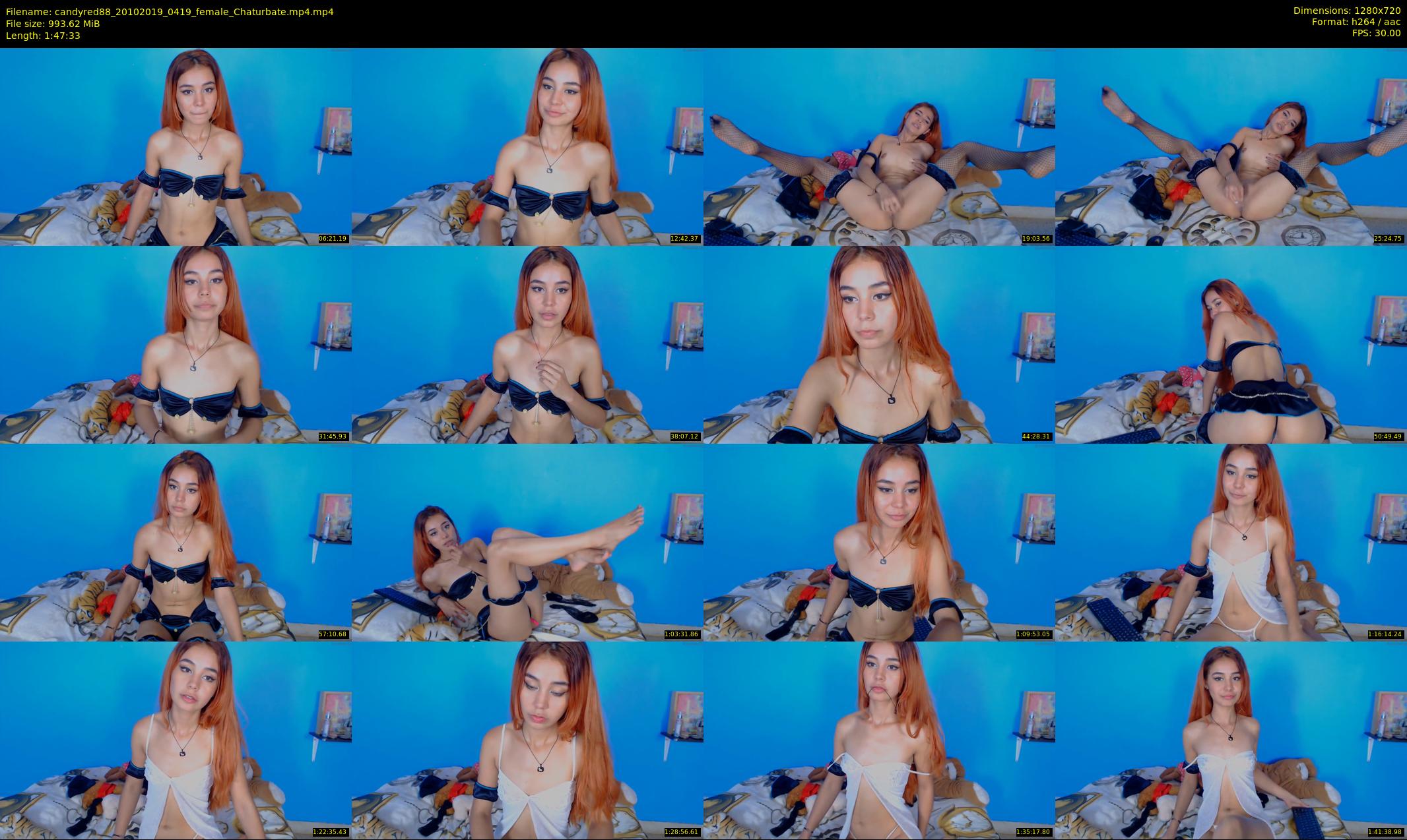 candyred88 — 108 minute Chaturbate female cam show recording, 720p, Oct 20, 2019