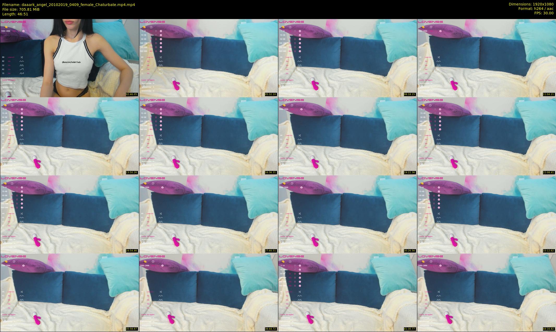 daaark_angel — 47 minute Chaturbate female cam show recording, 1080p, Oct 20, 2019