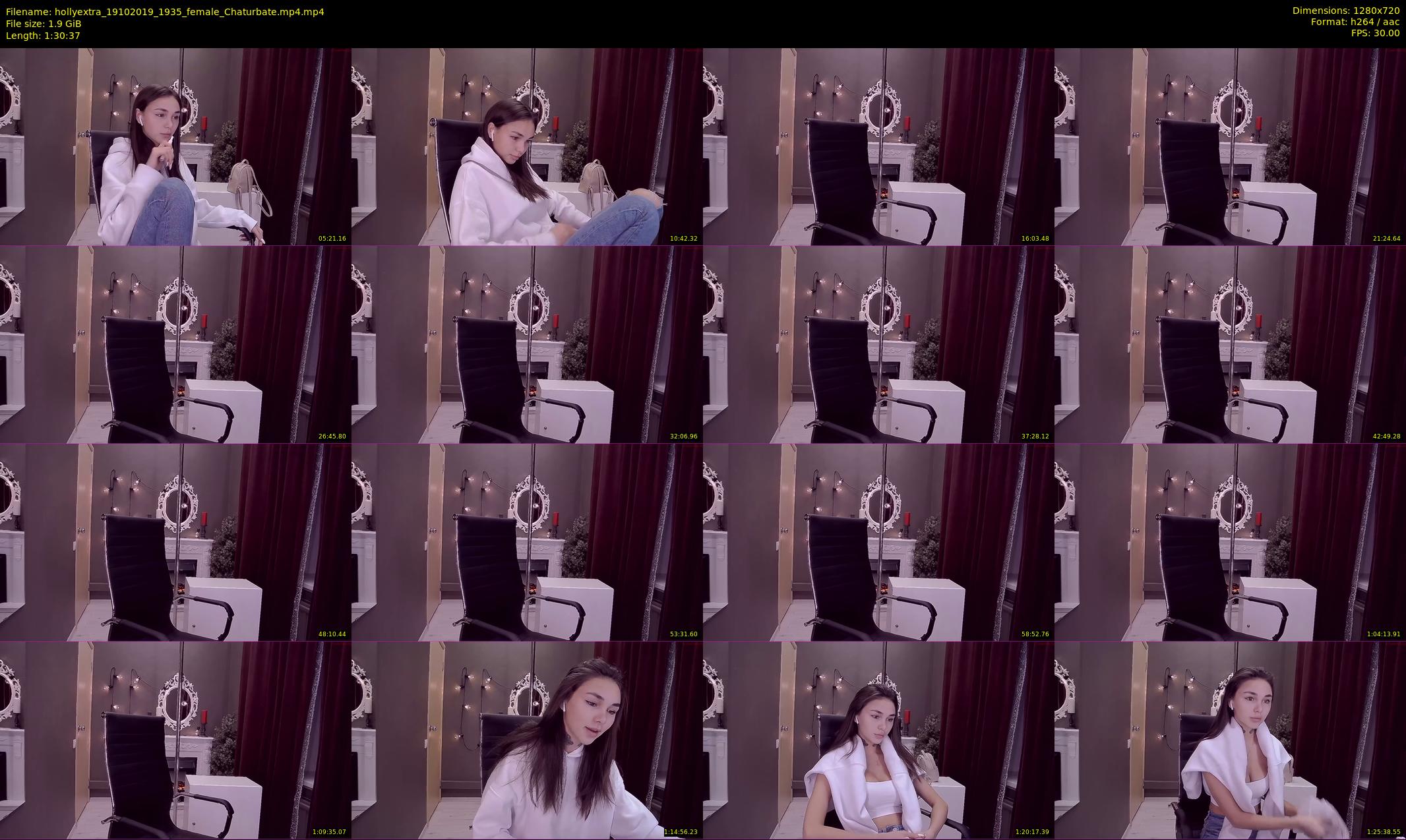 hollyextra — 91 minute Chaturbate female cam show recording, 720p, Oct 19, 2019