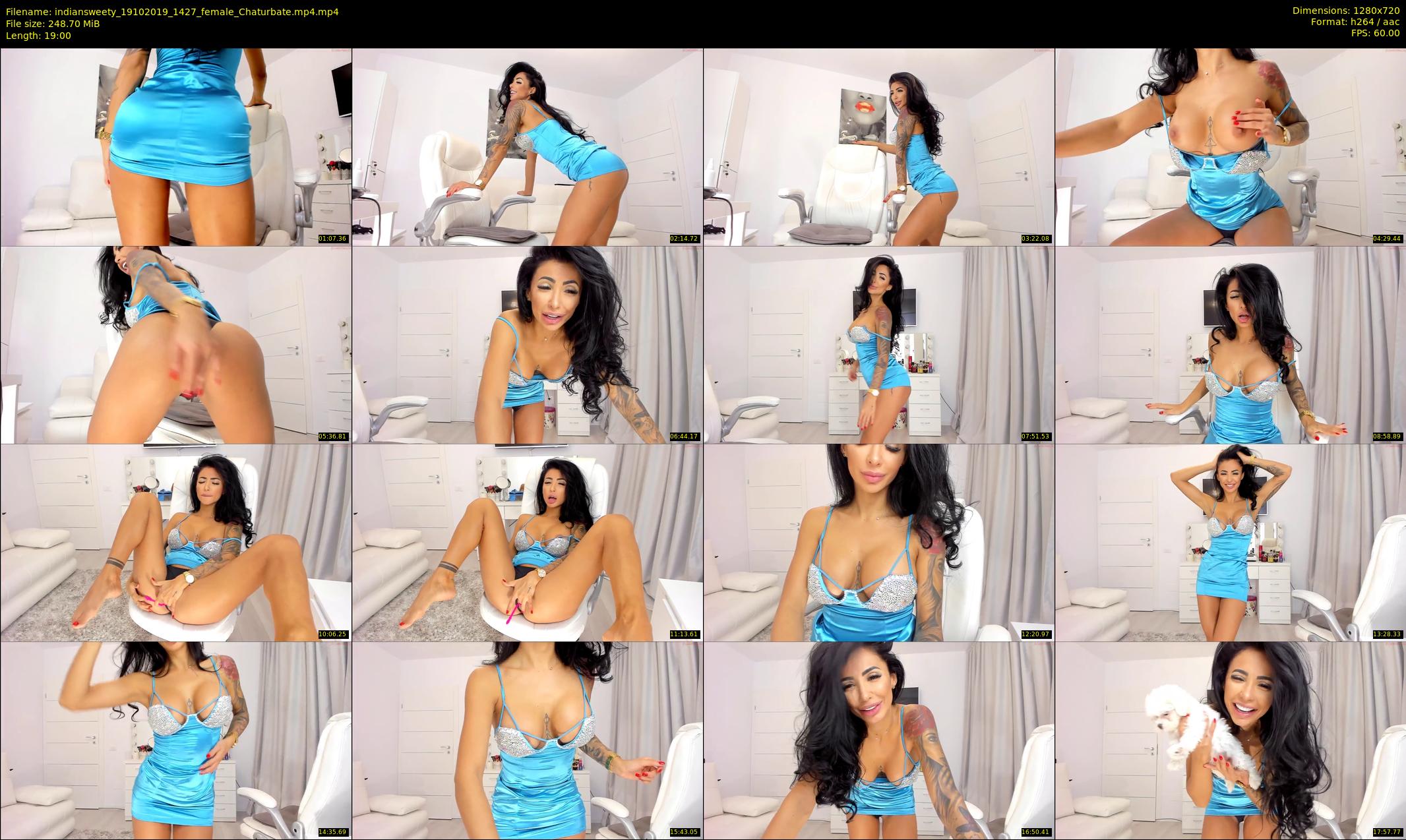 indiansweety — 19 minute Chaturbate female cam show recording, 720p, Oct 19, 2019