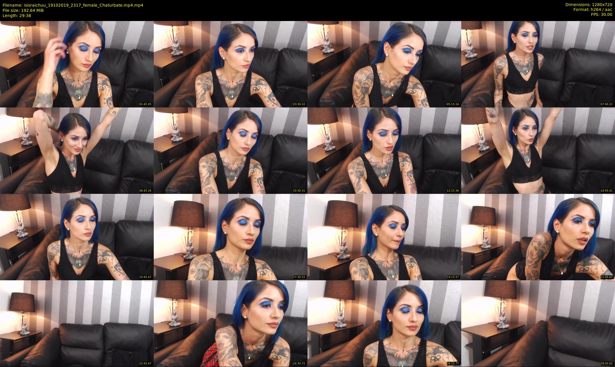 isisraichuu — 30 minute Chaturbate female cam show recording, 720p, Oct 19, 2019