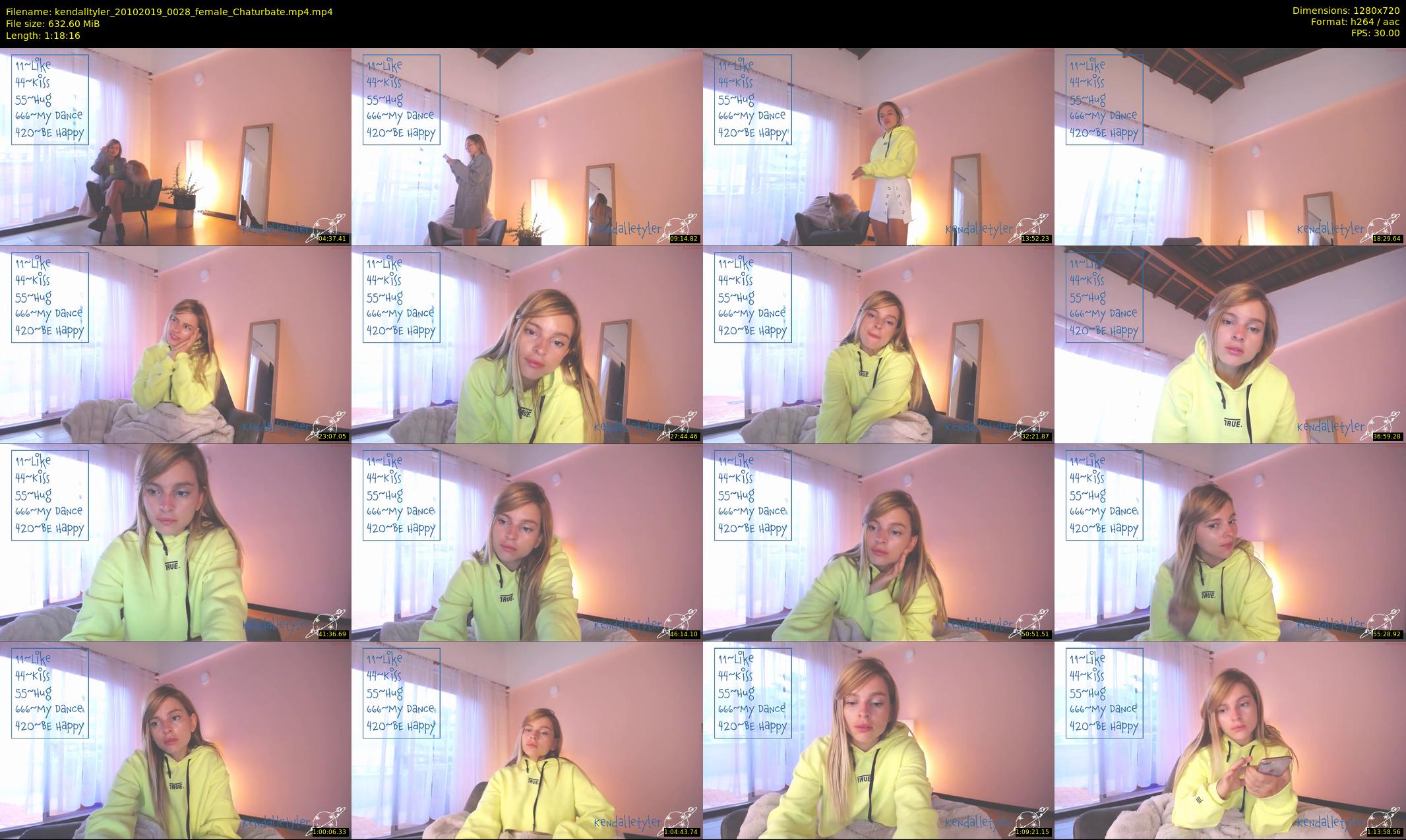 kendalltyler — 79 minute Chaturbate female cam show recording, 720p, Oct 20, 2019