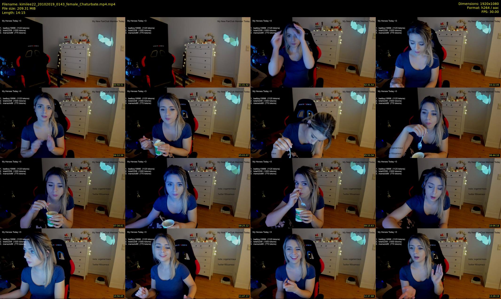 kimilee22 — 15 minute Chaturbate female cam show recording, 1080p, Oct 20, 2019