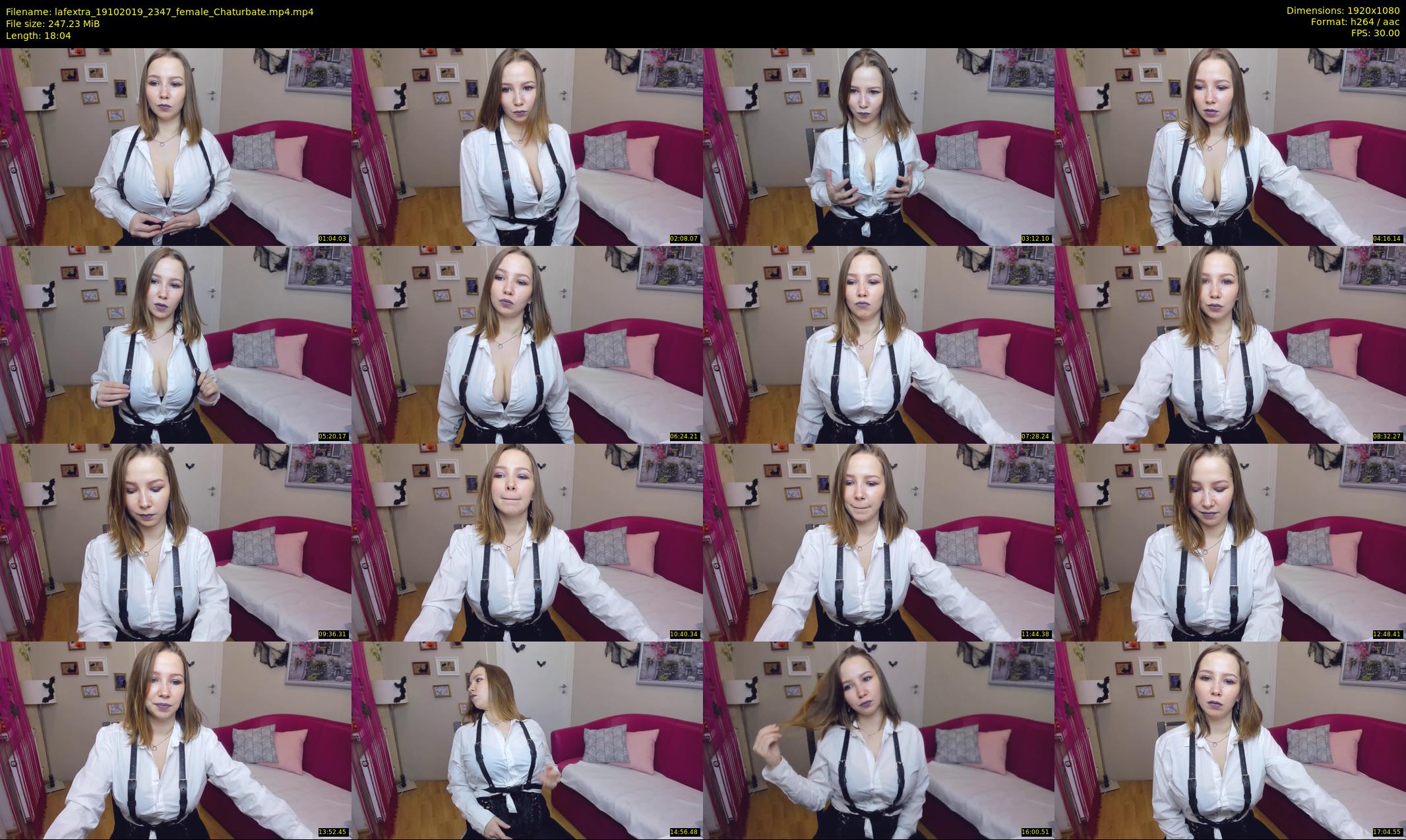 lafextra — 19 minute Chaturbate female cam show recording, 1080p, Oct 19, 2019