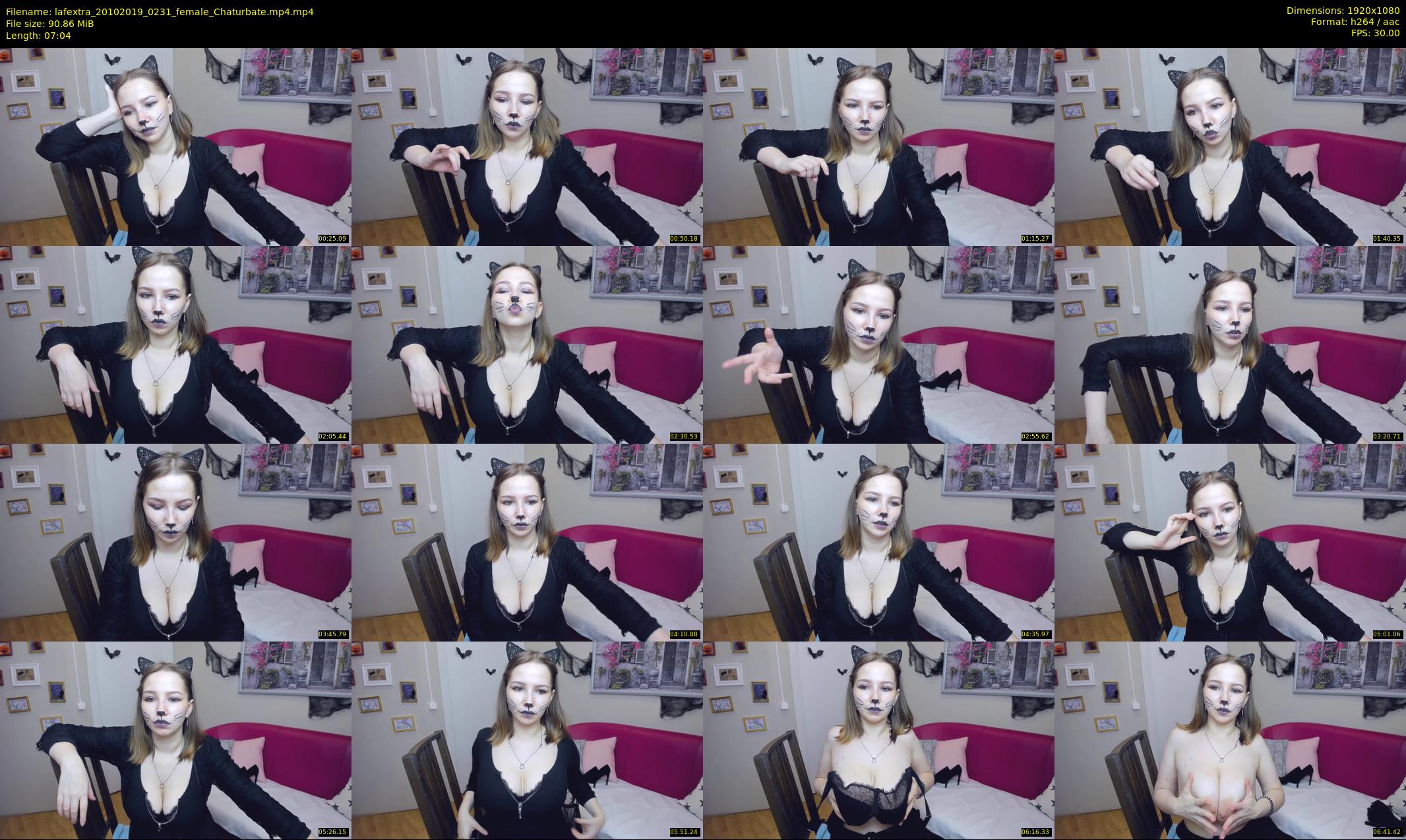lafextra — 8 minute Chaturbate female cam show recording, 1080p, Oct 20, 2019