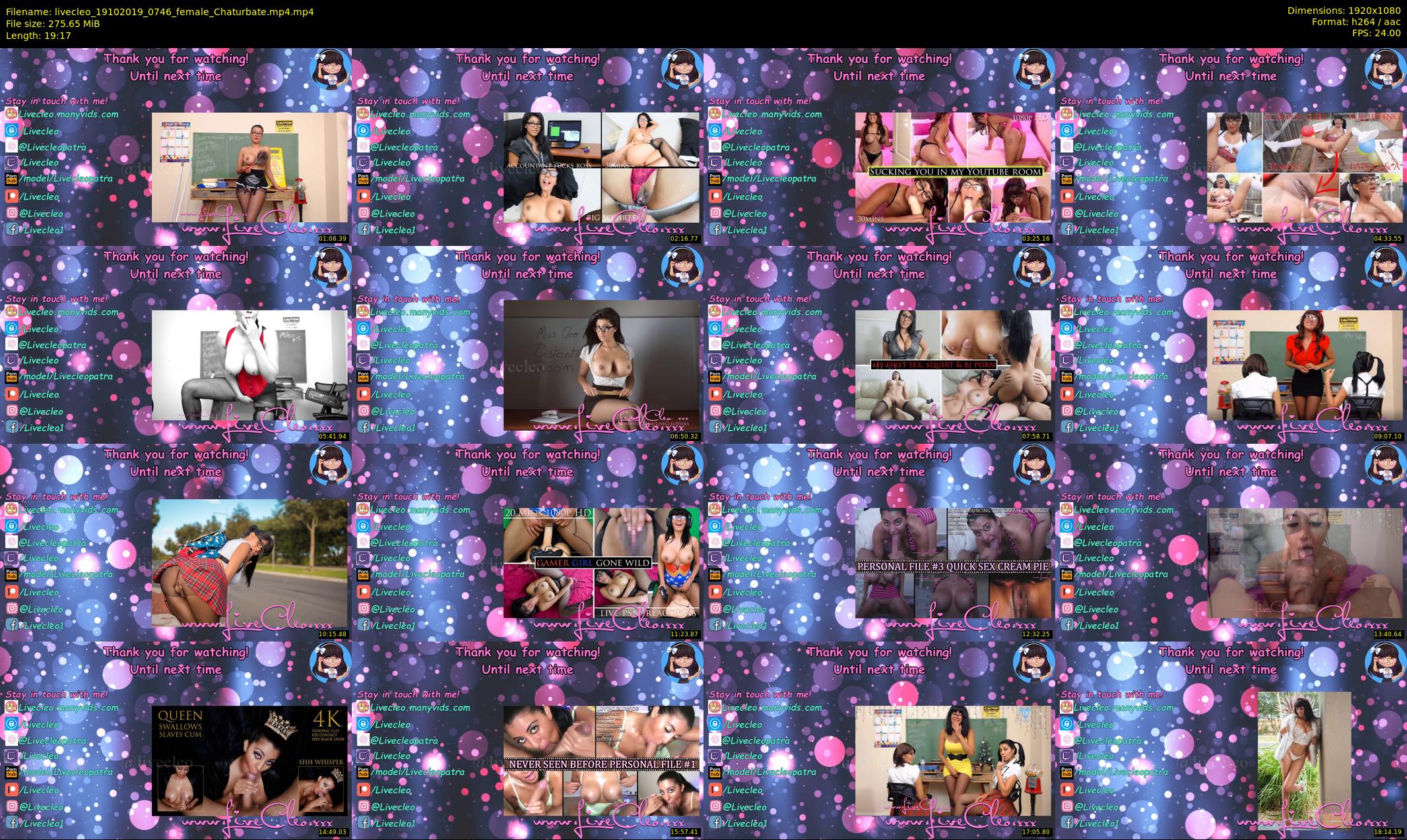 livecleo — 20 minute Chaturbate female cam show recording, 1080p, Oct 19, 2019