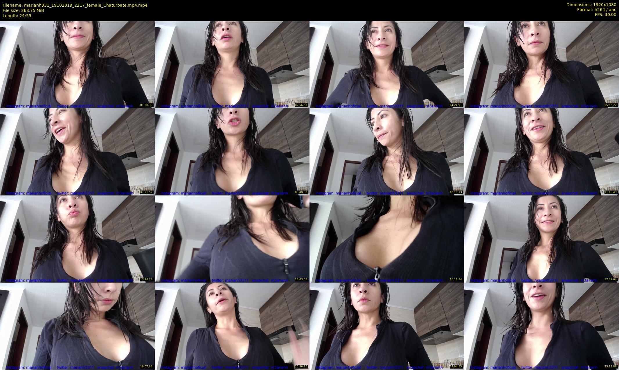 marianh331 — 25 minute Chaturbate female cam show recording, 1080p, Oct 19, 2019