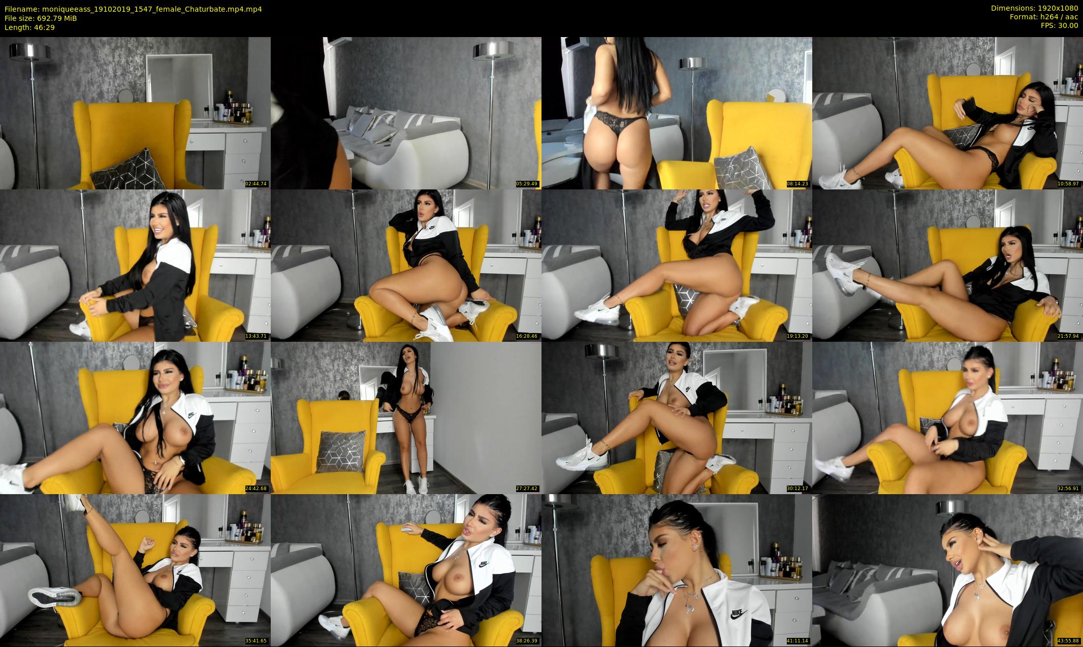 moniqueeass — 47 minute Chaturbate female cam show recording, 1080p, Oct 19, 2019