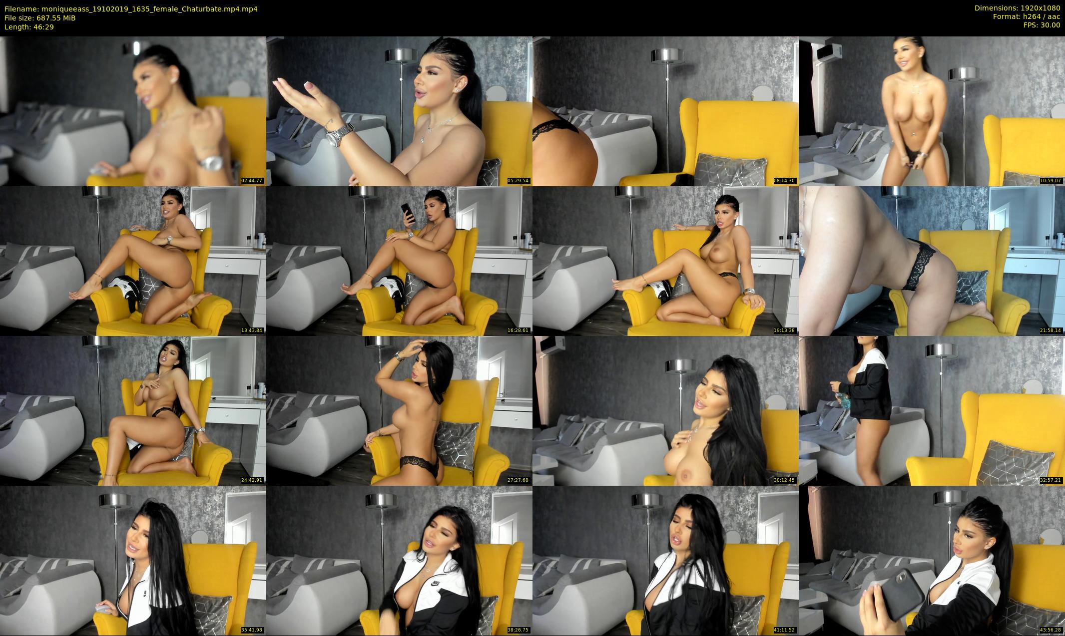 moniqueeass — 47 minute Chaturbate female cam show recording, 1080p, Oct 19, 2019