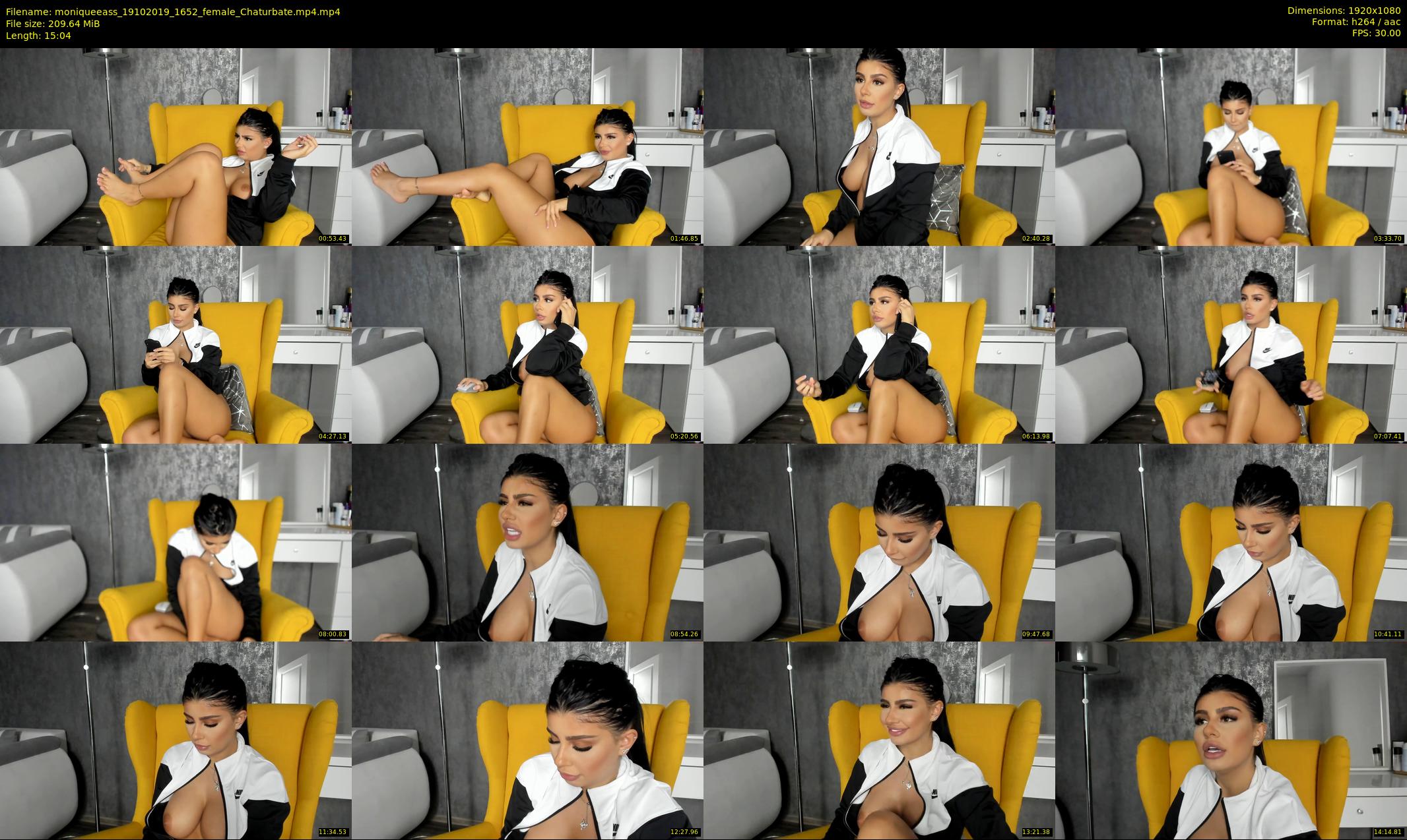 moniqueeass — 16 minute Chaturbate female cam show recording, 1080p, Oct 19, 2019