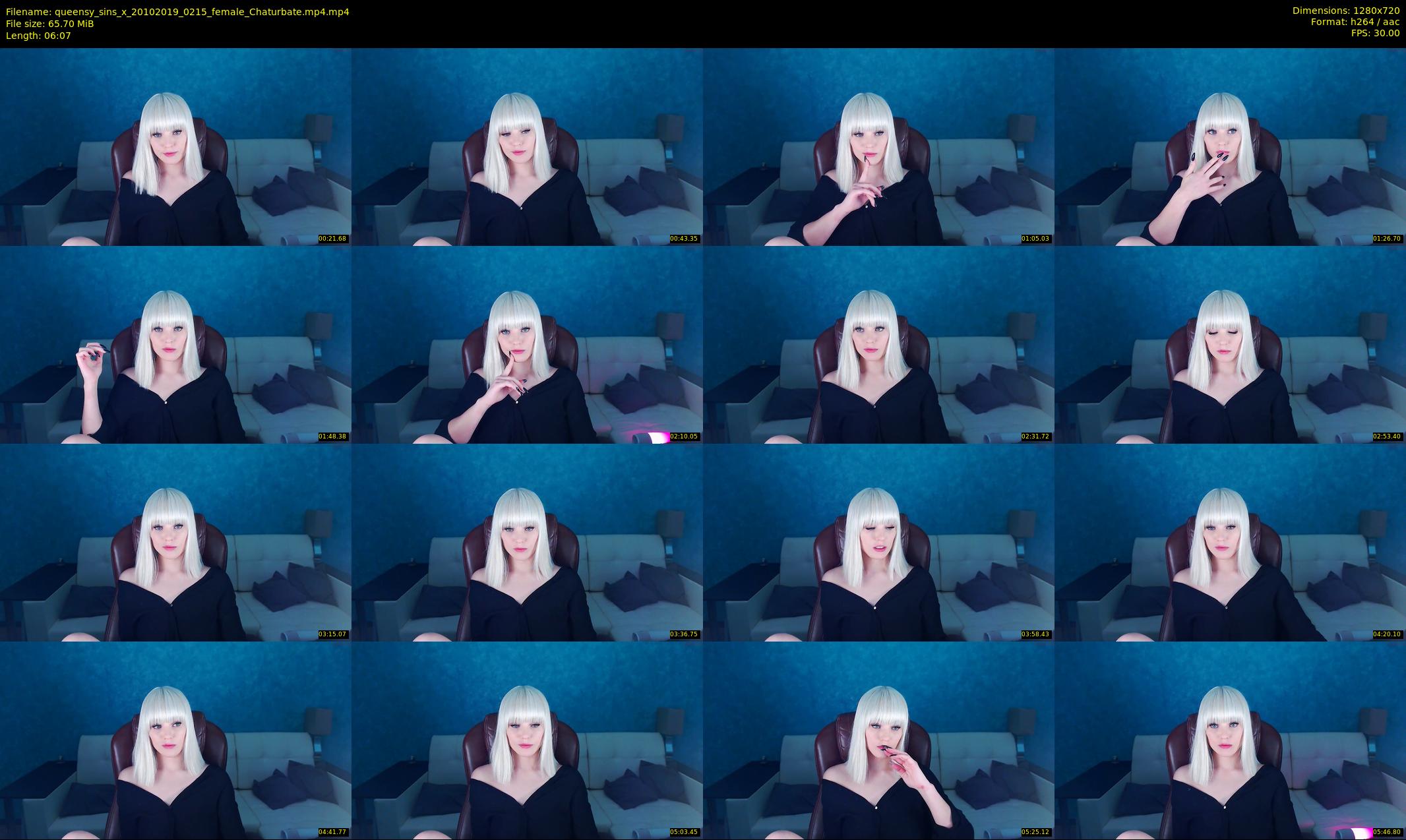 queensy_sins_x — 7 minute Chaturbate female cam show recording, 720p, Oct 20, 2019