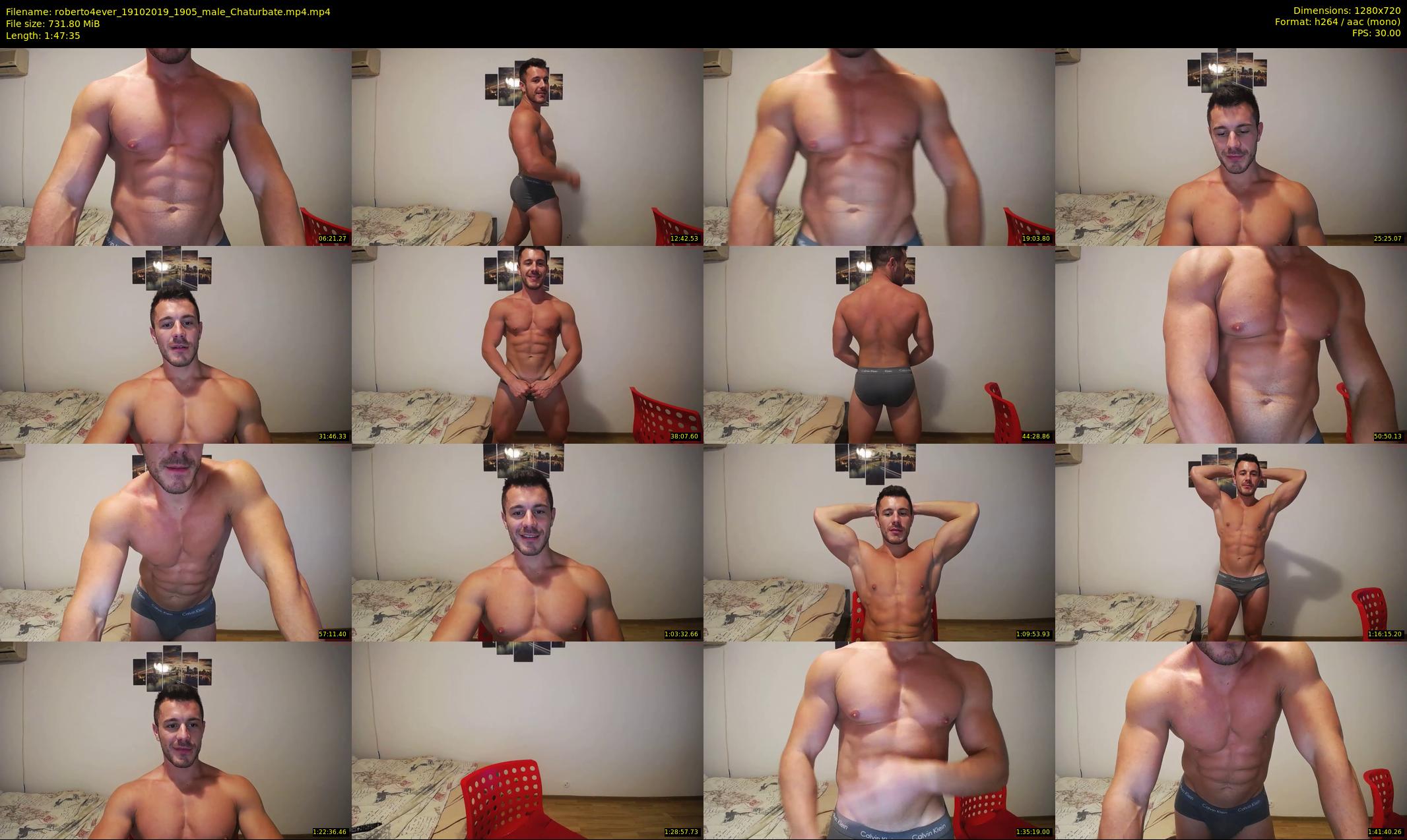 roberto4ever — 108 minute Chaturbate male cam show recording, 720p, Oct 19, 2019