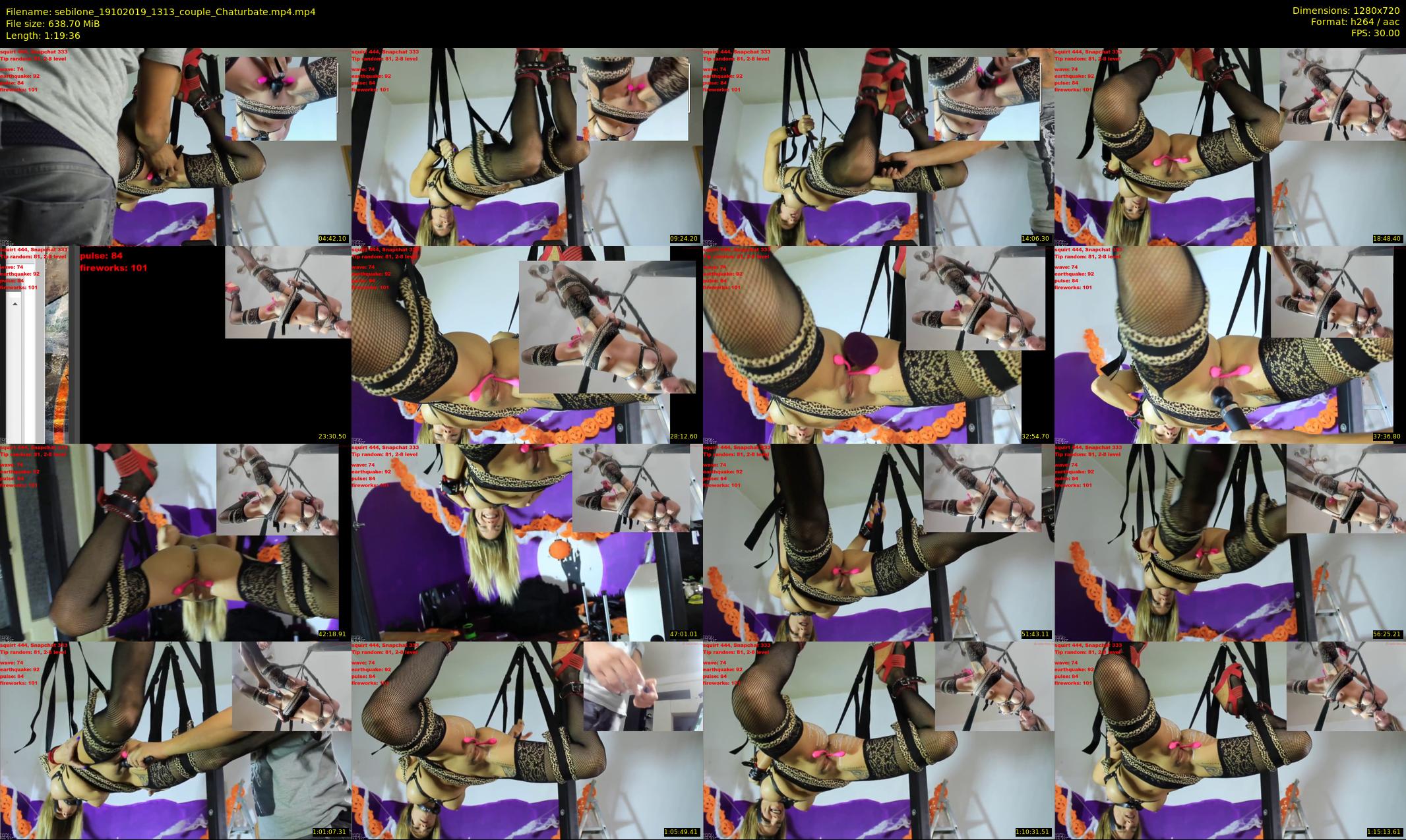 sebilone — 80 minute Chaturbate couple cam show recording, 720p, Oct 19, 2019