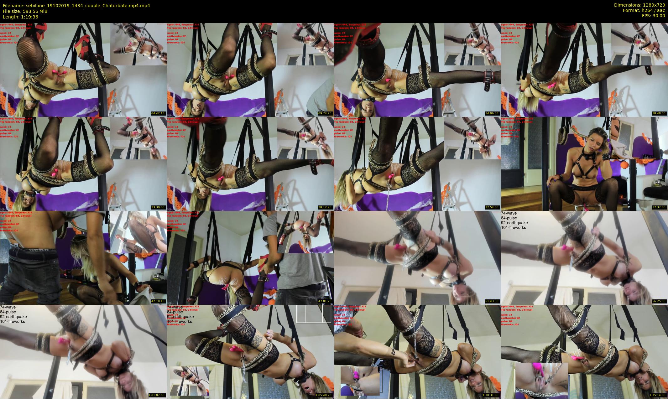 sebilone — 80 minute Chaturbate couple cam show recording, 720p, Oct 19, 2019