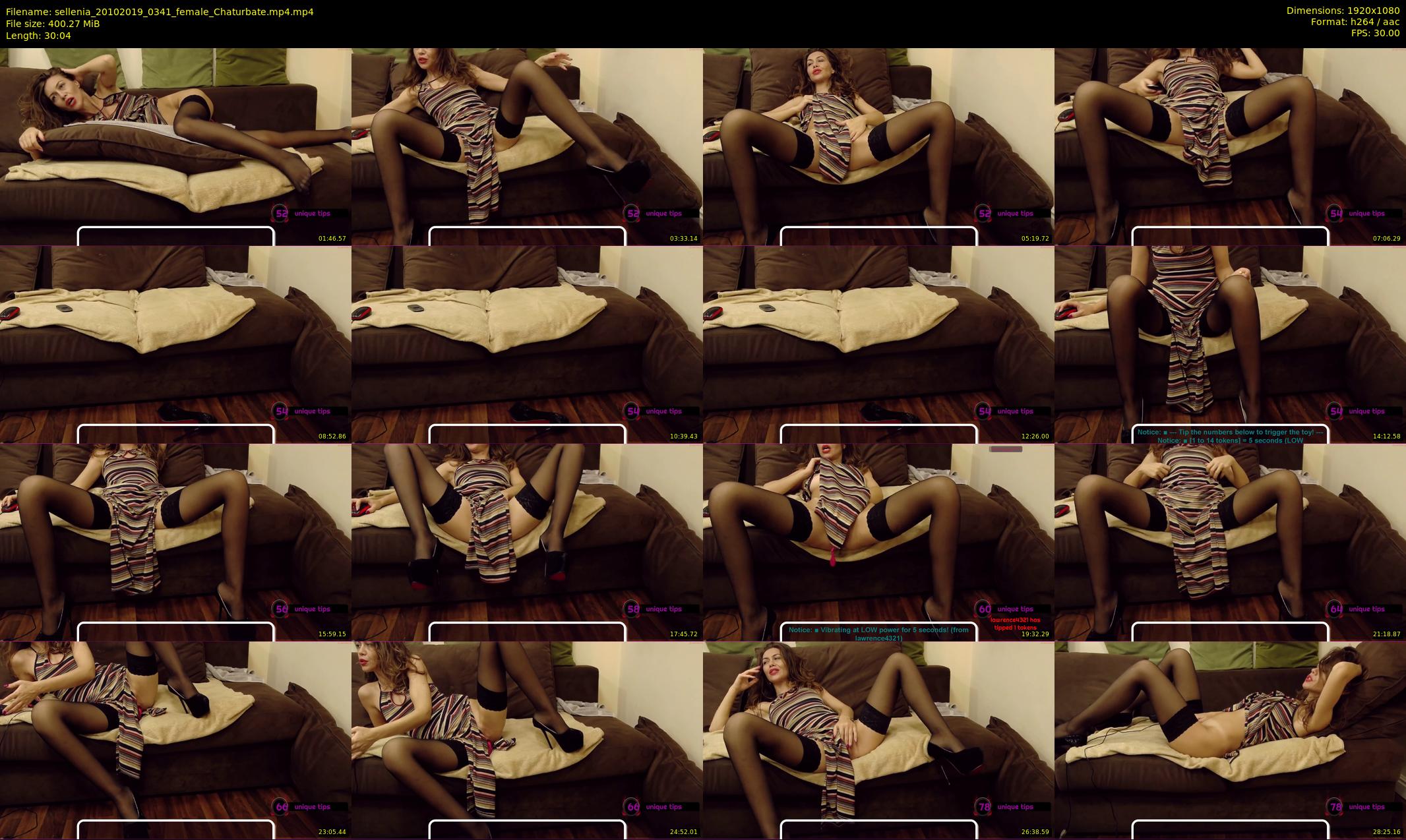 sellenia — 31 minute Chaturbate female cam show recording, 1080p, Oct 20, 2019