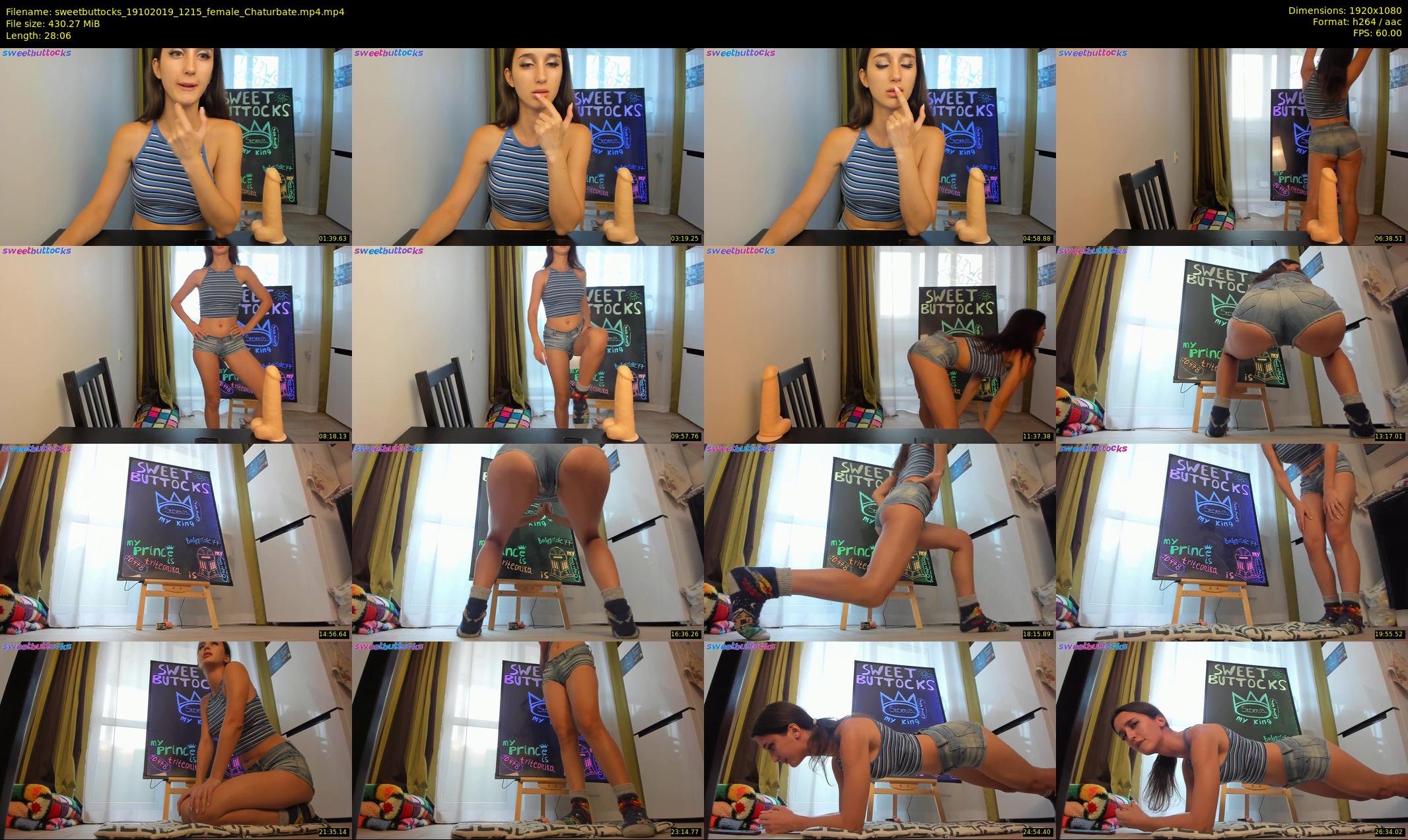 sweetbuttocks — 29 minute Chaturbate female cam show recording, 1080p, Oct 19, 2019