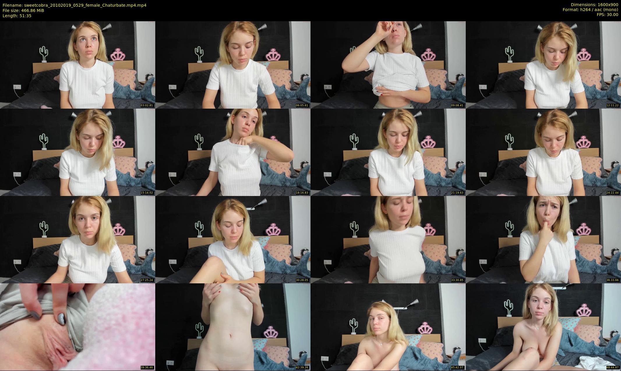 sweetcobra — 52 minute Chaturbate female cam show recording, 720p, Oct 20, 2019