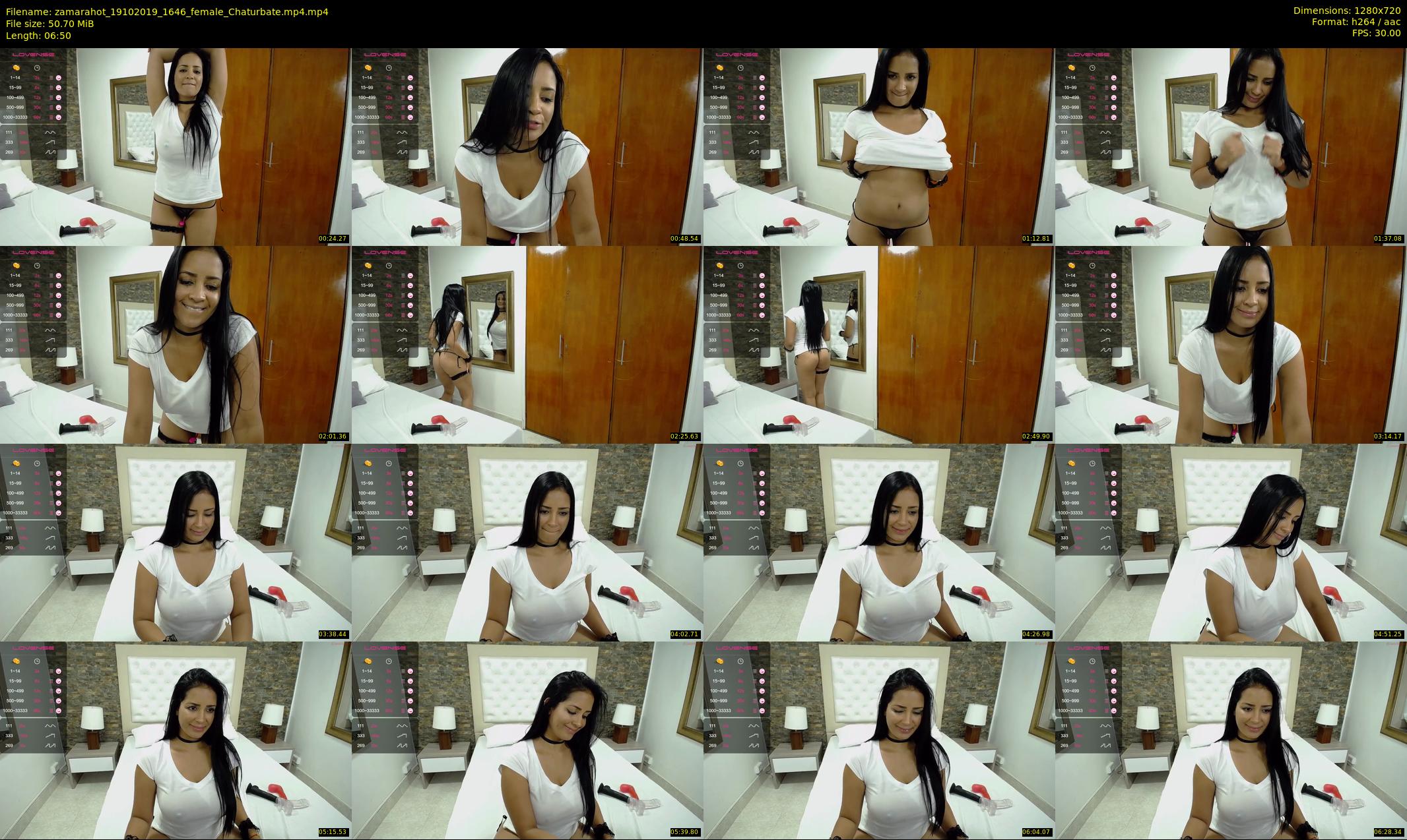 zamarahot — 7 minute Chaturbate female cam show recording, 720p, Oct 19, 2019