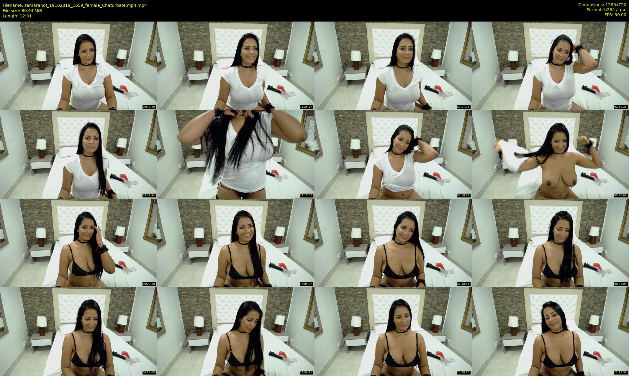 zamarahot — 13 minute Chaturbate female cam show recording, 720p, Oct 19, 2019