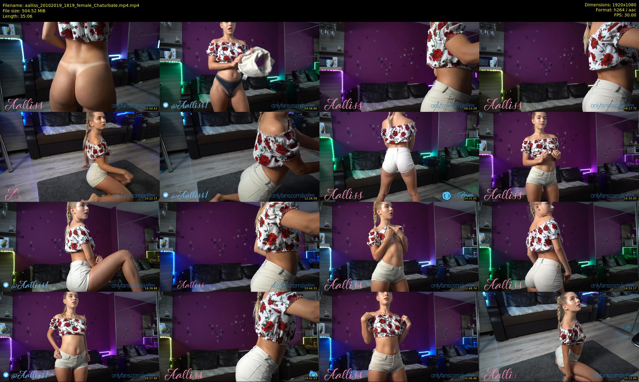 aalliss — 36 minute Chaturbate female cam show recording, 1080p, Oct 20, 2019