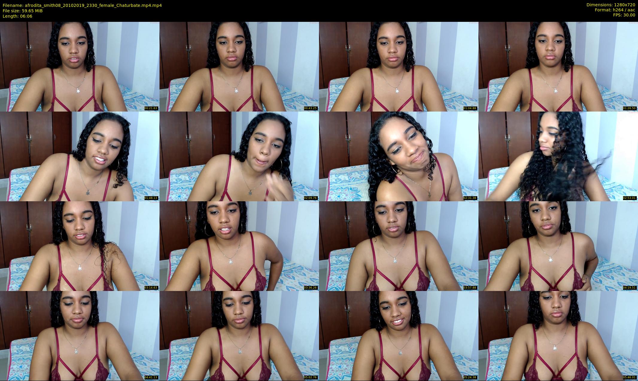 afrodita_smith08 — 7 minute Chaturbate female cam show recording, 720p, Oct 20, 2019