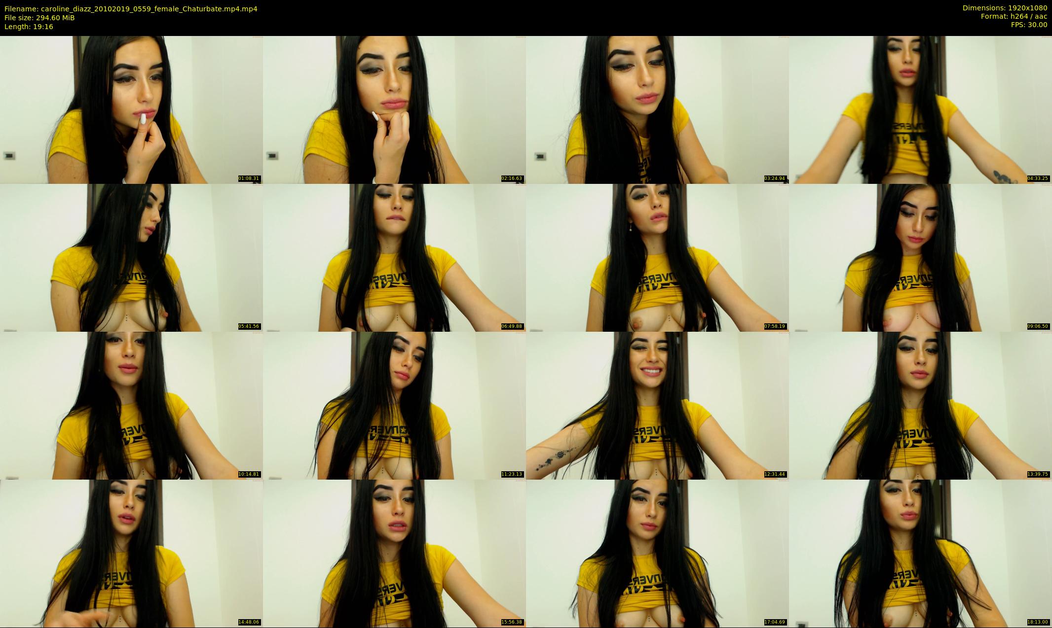 caroline_diazz — 20 minute Chaturbate female cam show recording, 1080p, Oct 20, 2019
