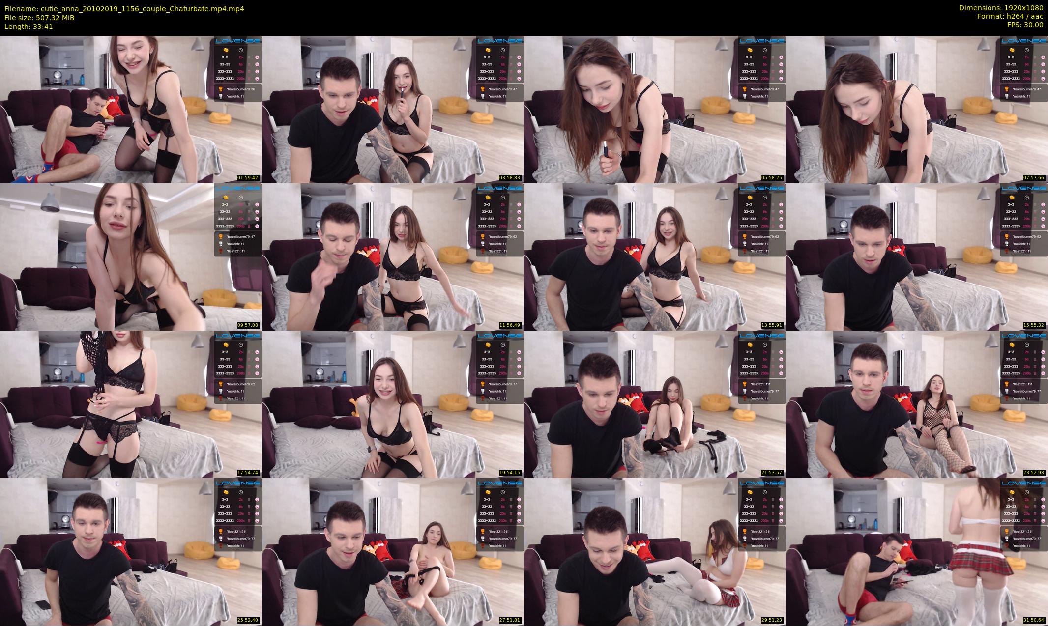 cutie_anna — 34 minute Chaturbate couple cam show recording, 1080p, Oct 20, 2019