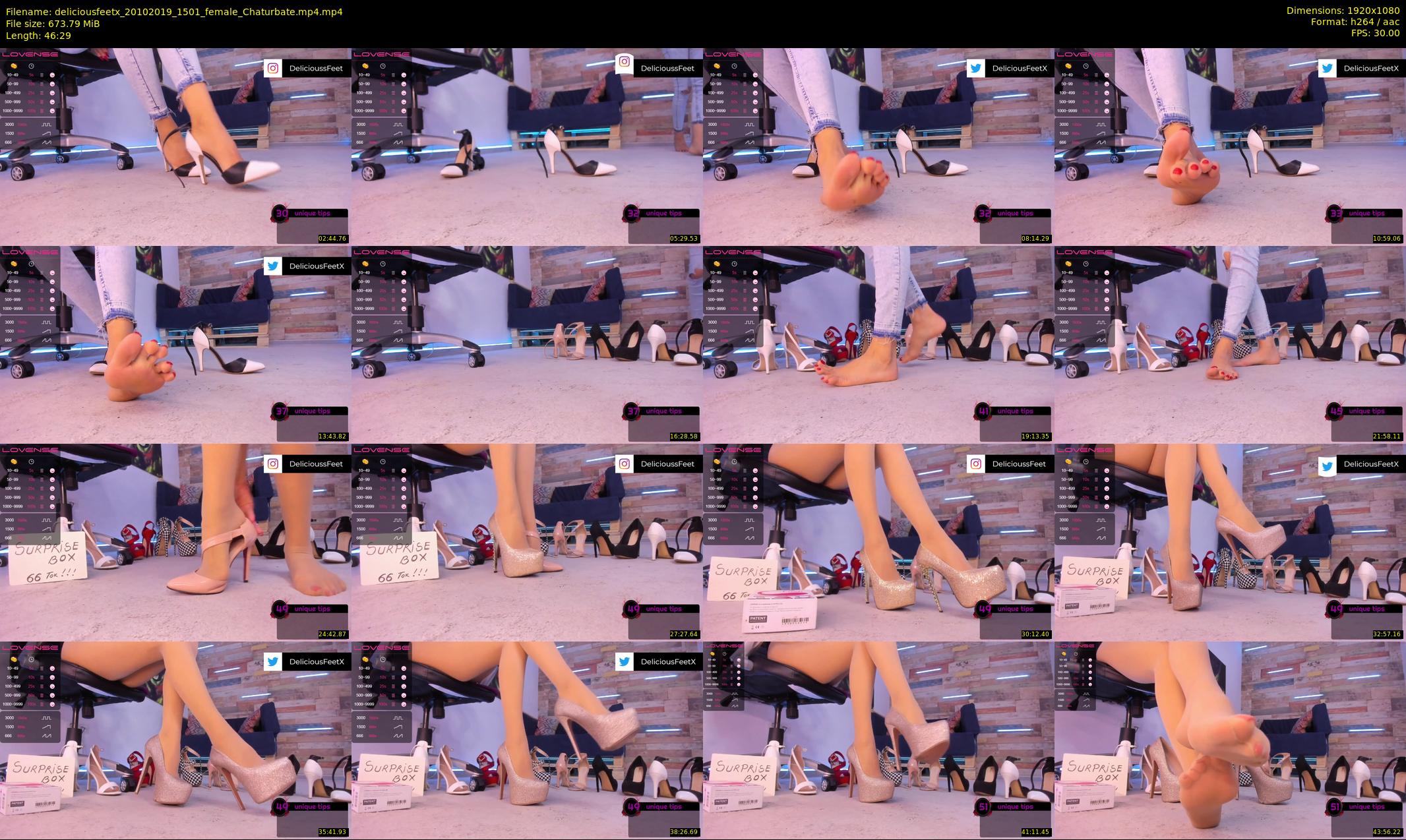 deliciousfeetx — 47 minute Chaturbate female cam show recording, 1080p, Oct 20, 2019