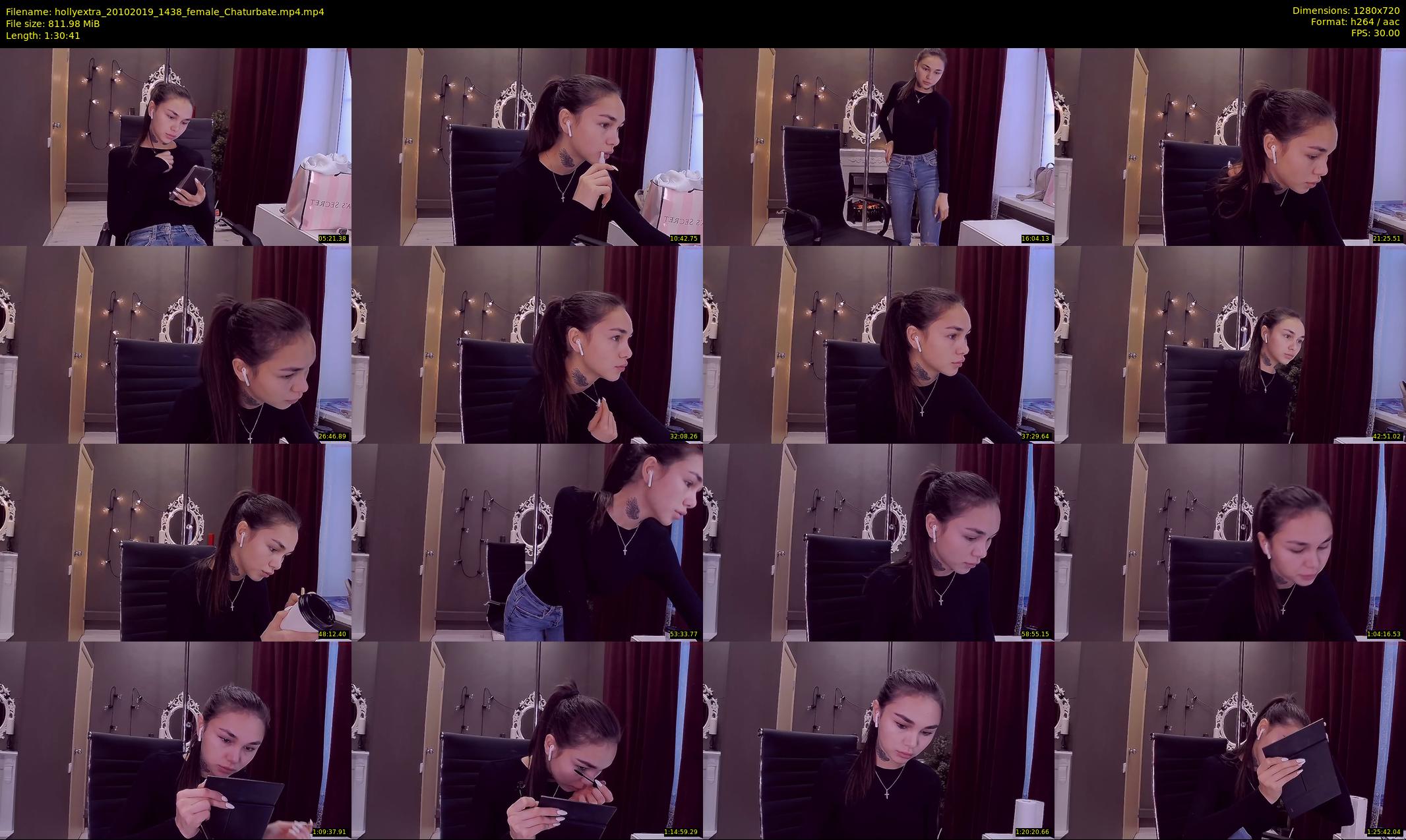 hollyextra — 91 minute Chaturbate female cam show recording, 720p, Oct 20, 2019