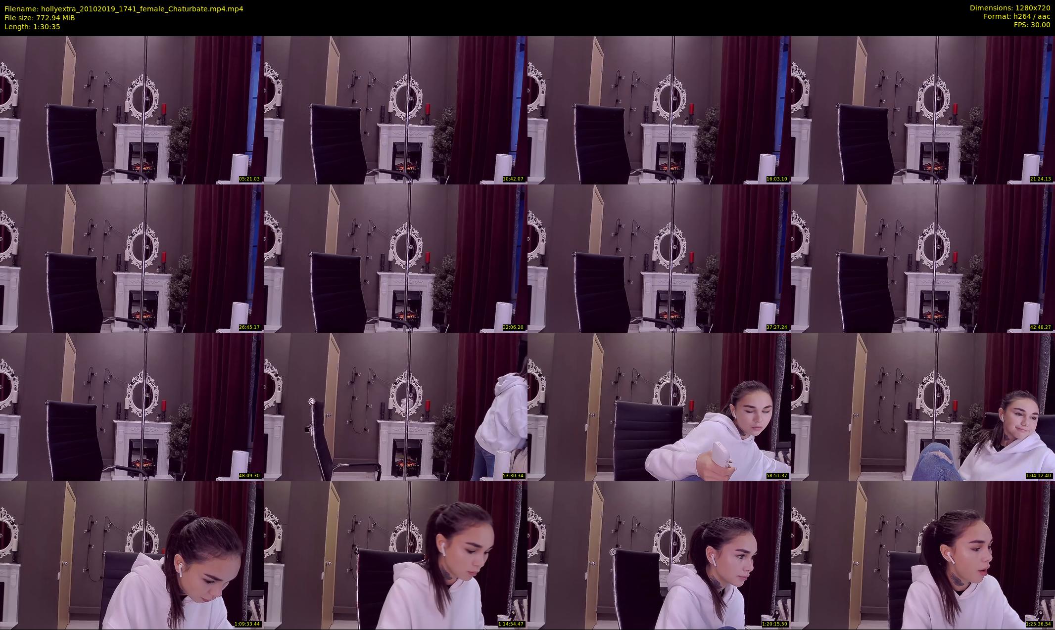 hollyextra — 91 minute Chaturbate female cam show recording, 720p, Oct 20, 2019